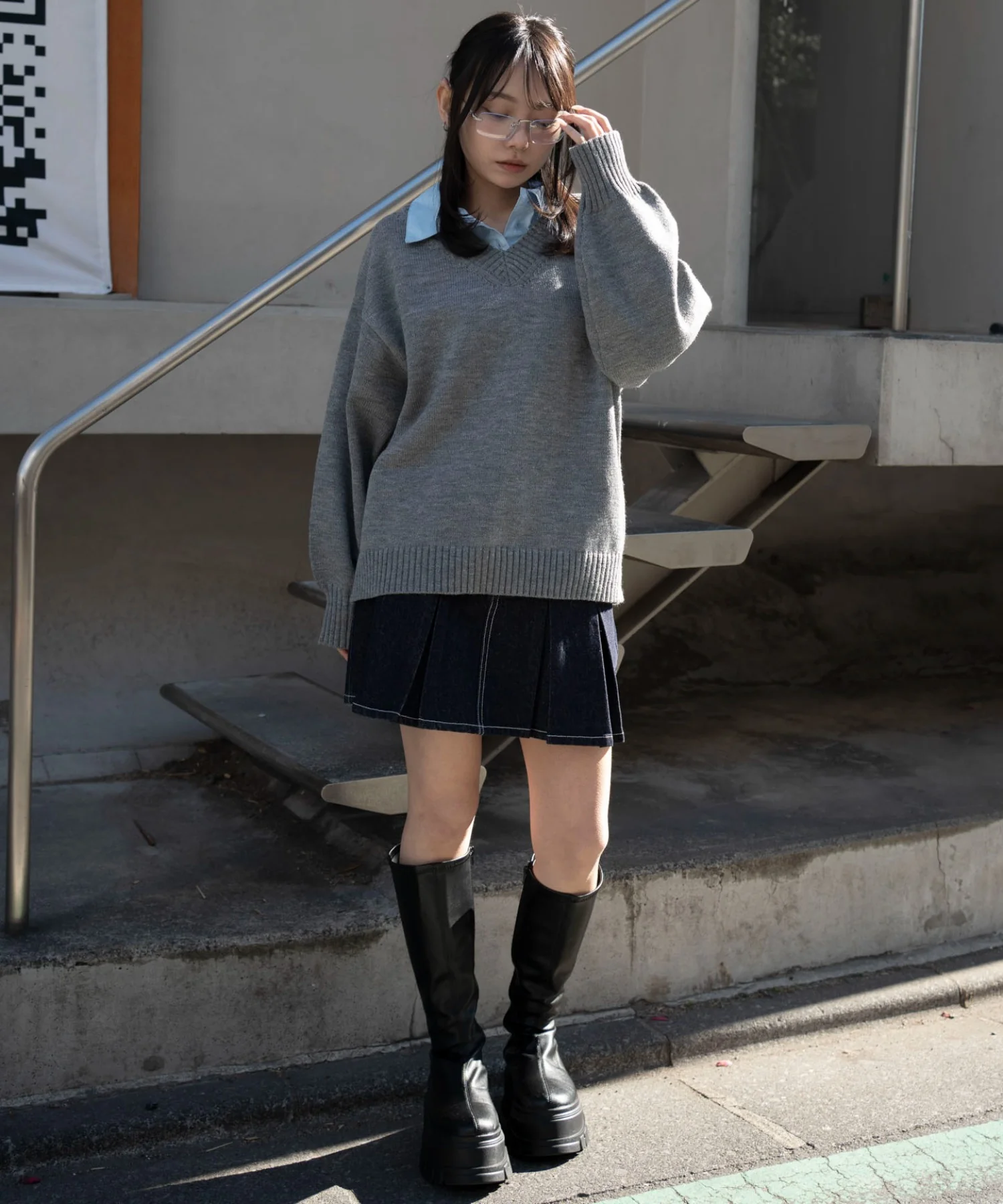 シャツドッキングニットプルオーバー - Image 3