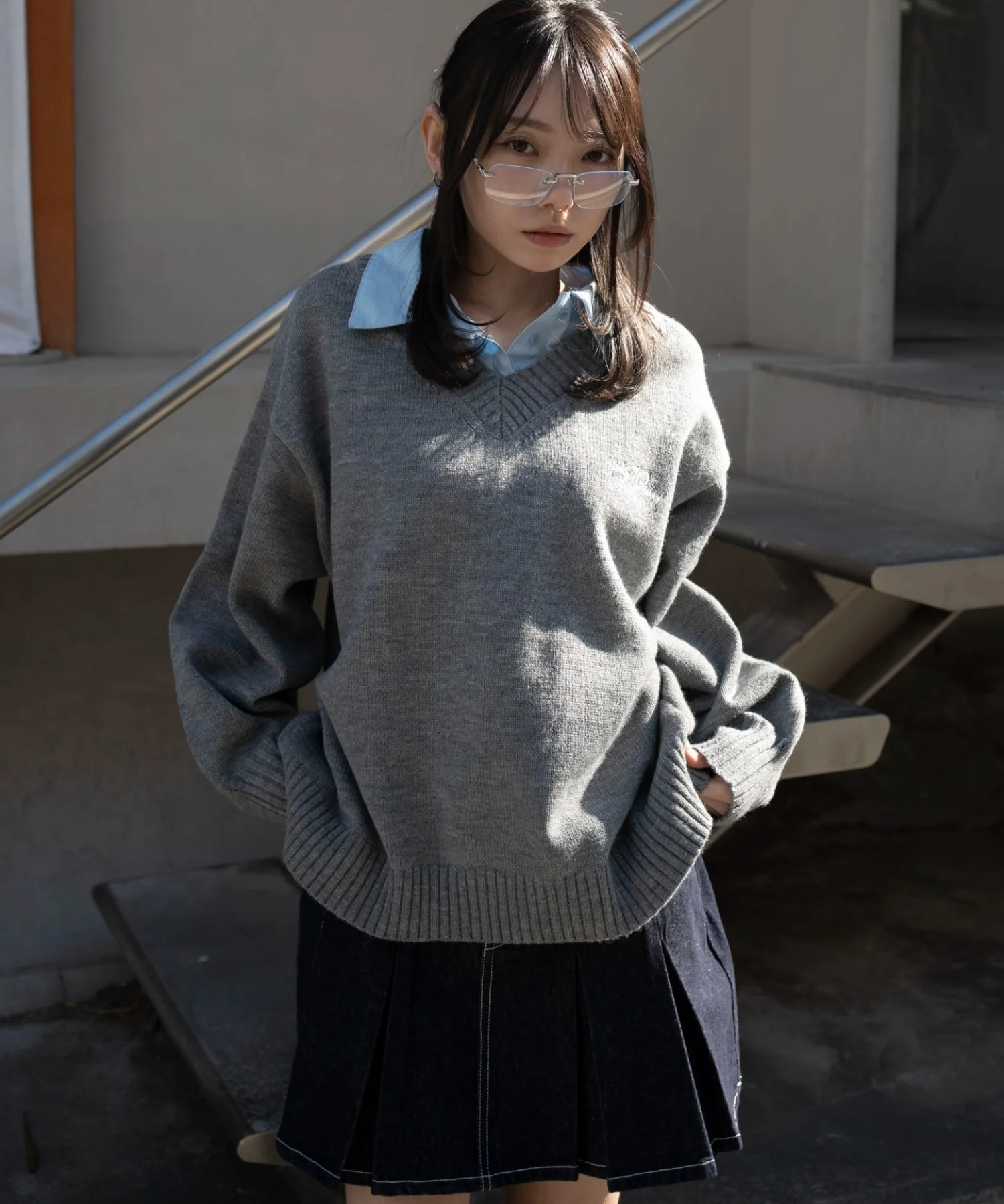 シャツドッキングニットプルオーバー - Image 8