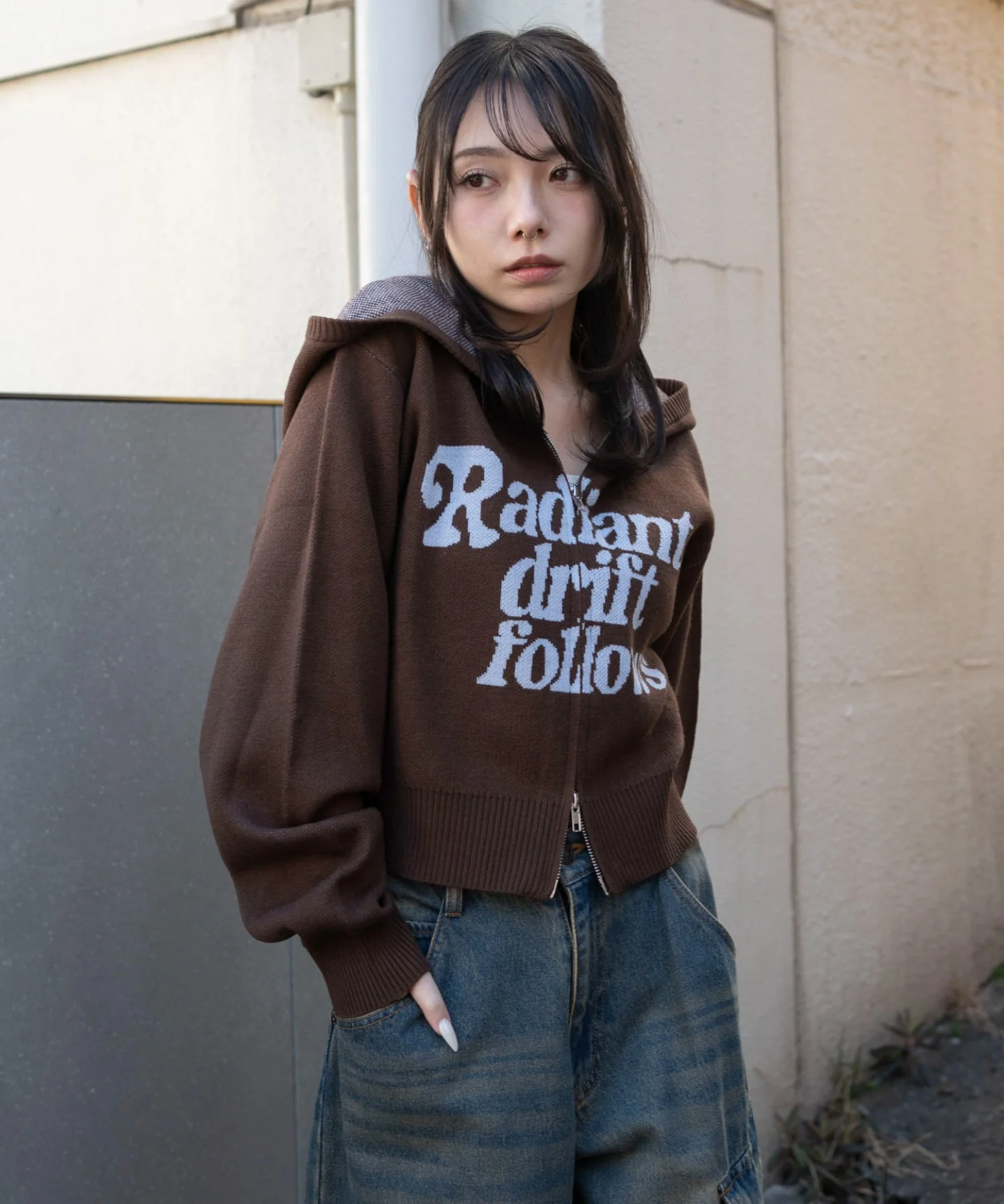グラフィックジャガードニットZIPパーカー - Image 17