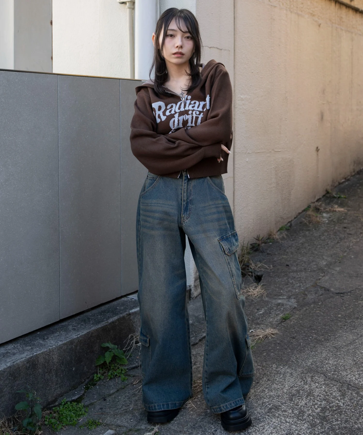 グラフィックジャガードニットZIPパーカー - Image 18