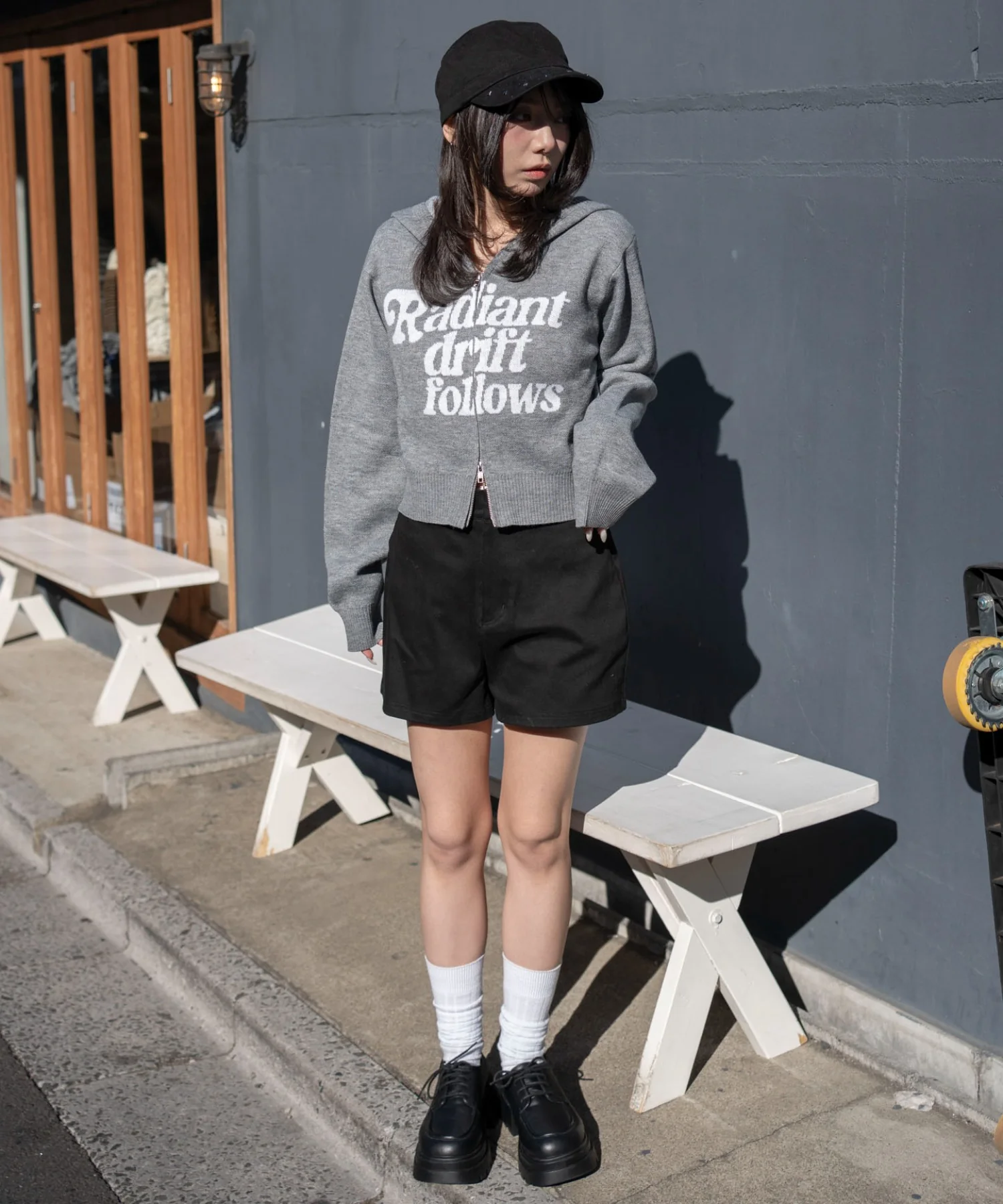 グラフィックジャガードニットZIPパーカー - Image 4