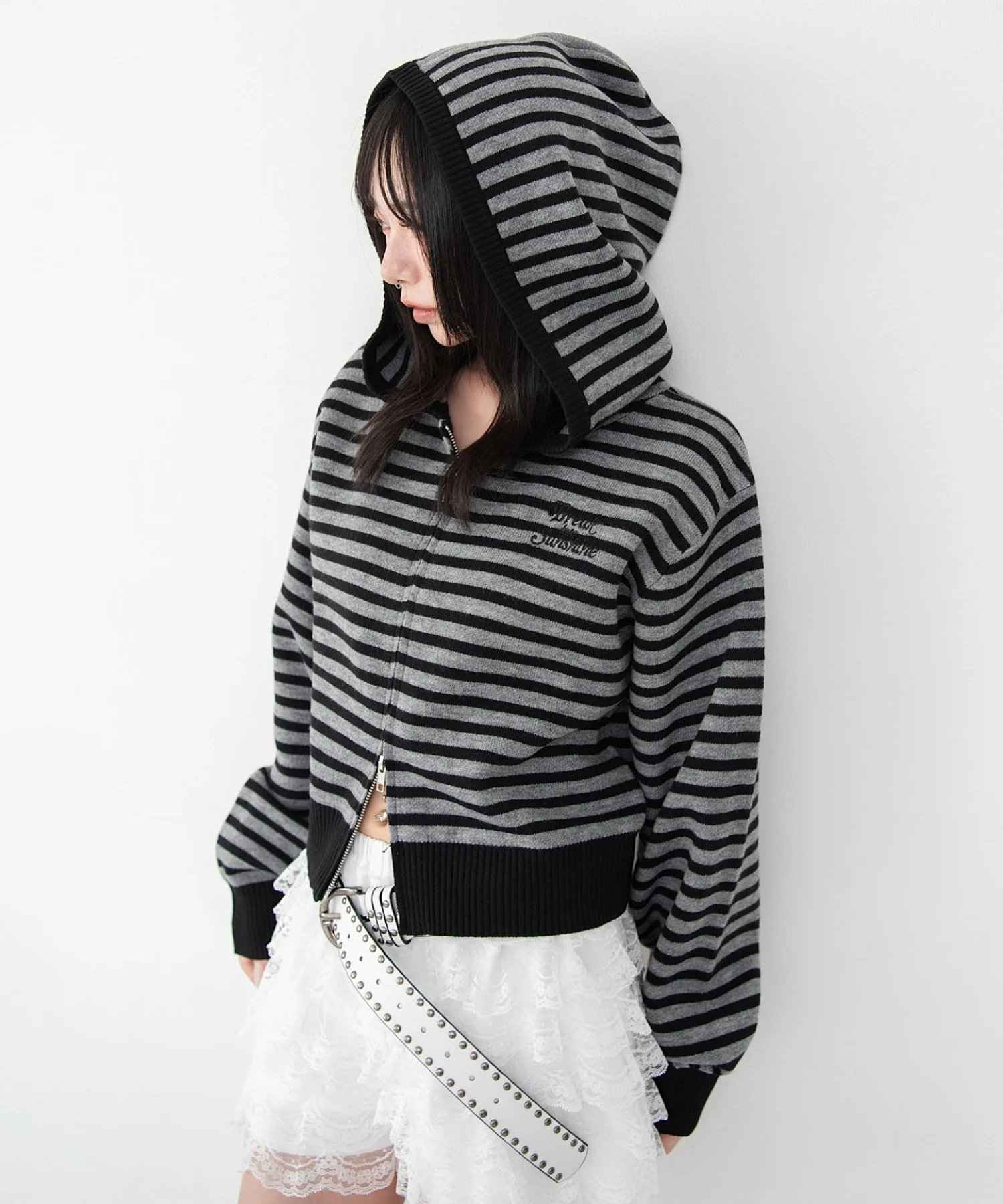 総柄ジャガードニットZIPパーカー - Image 11