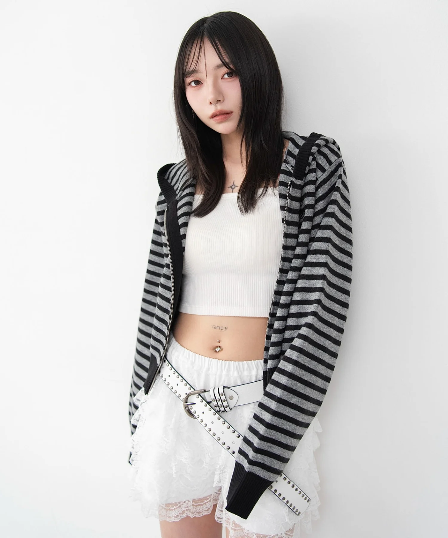 総柄ジャガードニットZIPパーカー - Image 12