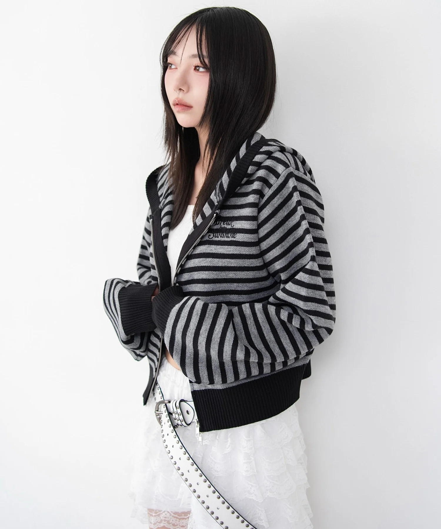 総柄ジャガードニットZIPパーカー - Image 13