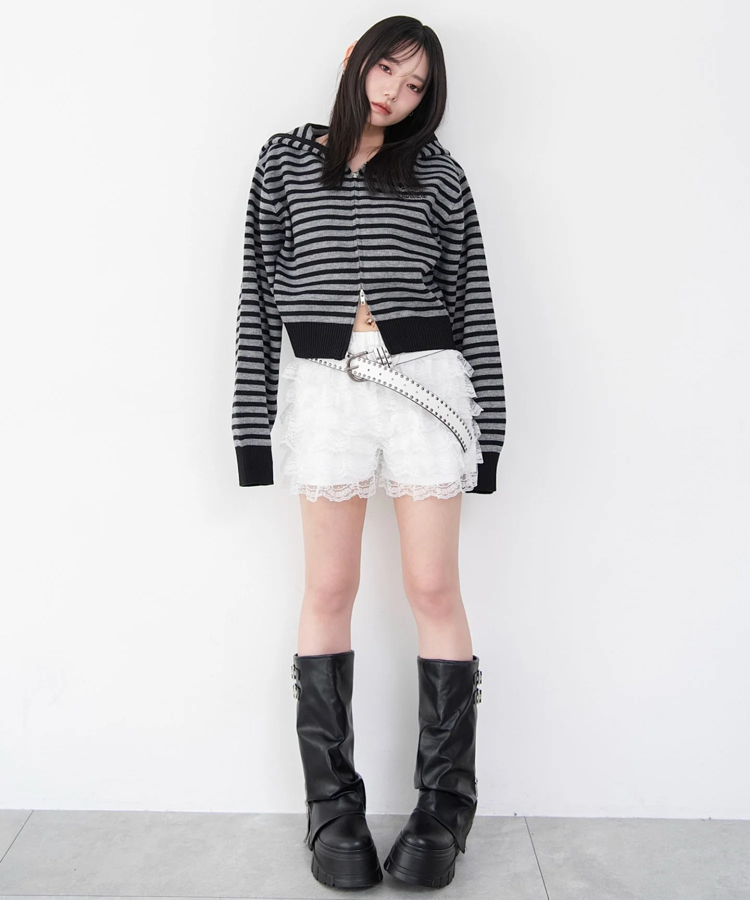 総柄ジャガードニットZIPパーカー - Image 14