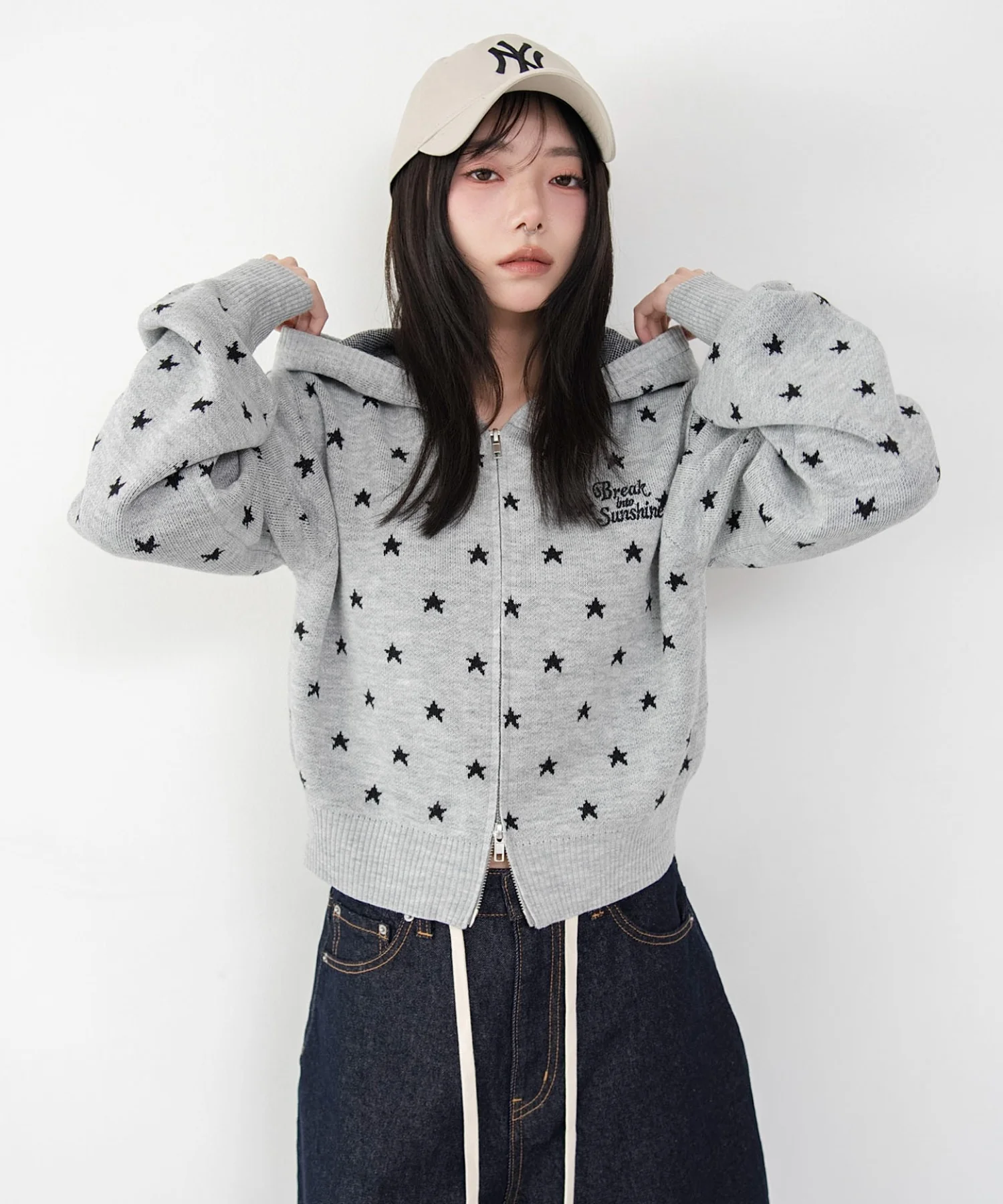 総柄ジャガードニットZIPパーカー - Image 17