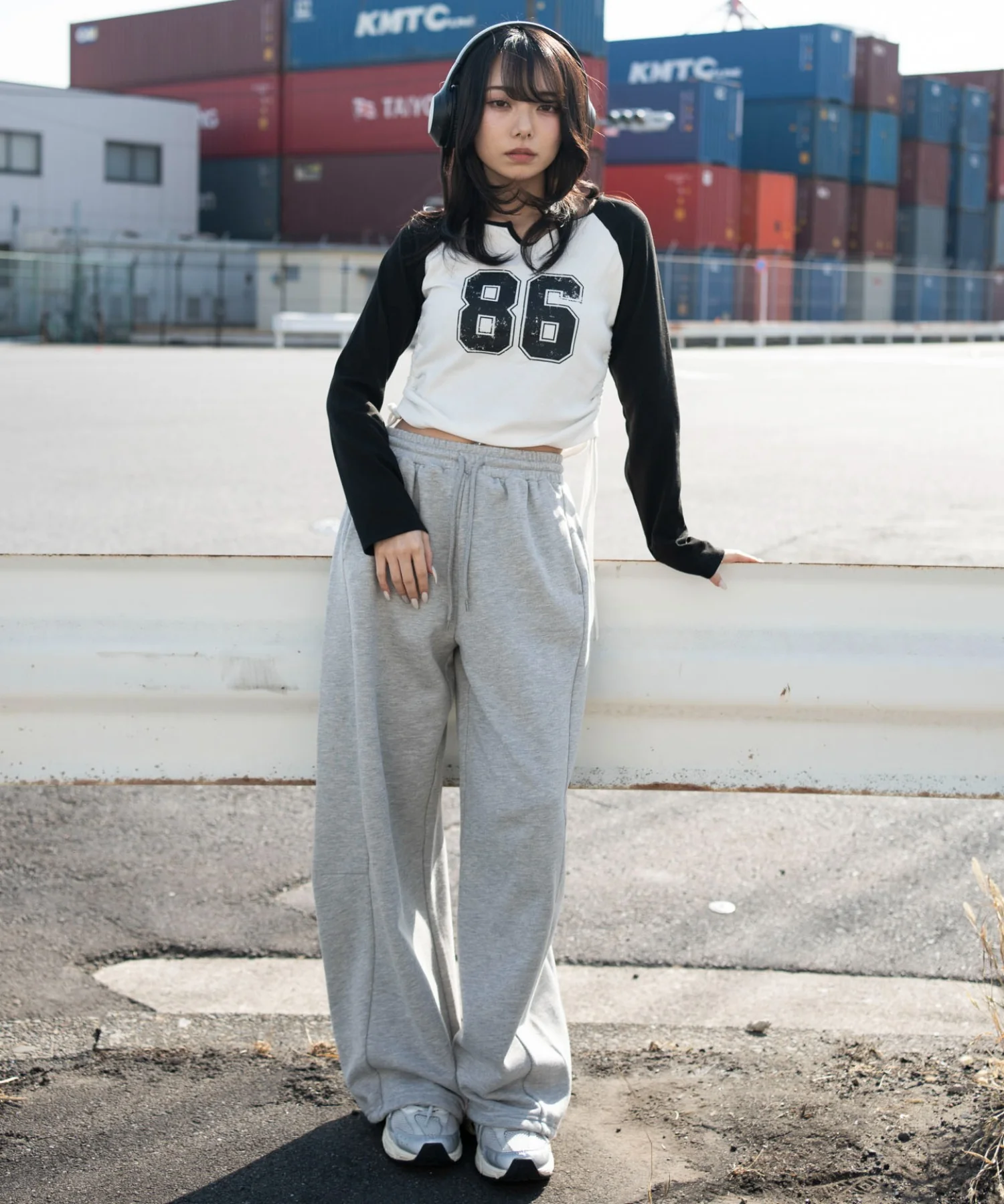 サイドドロストキーネックロンT - Image 17