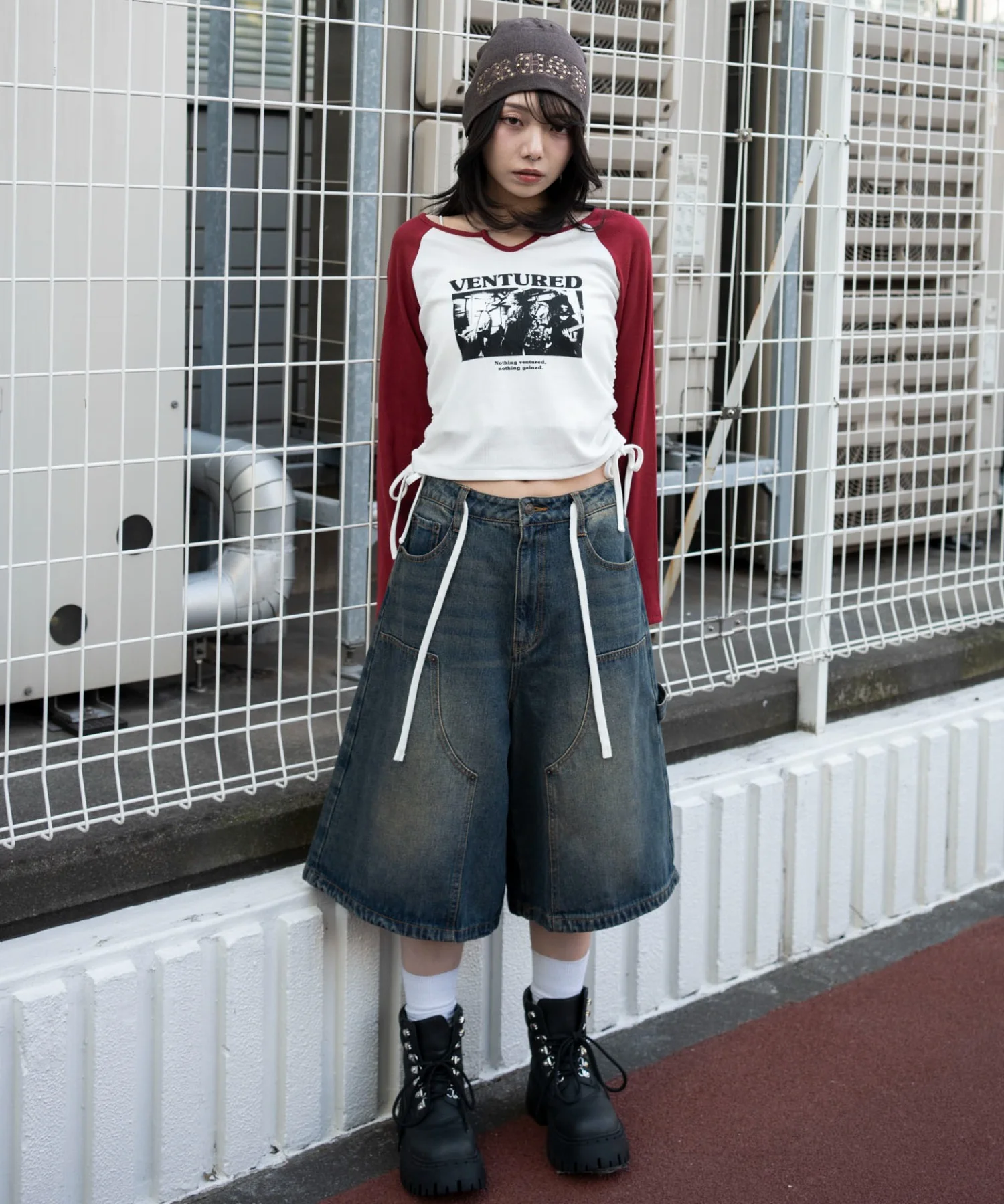サイドドロストキーネックロンT - Image 20