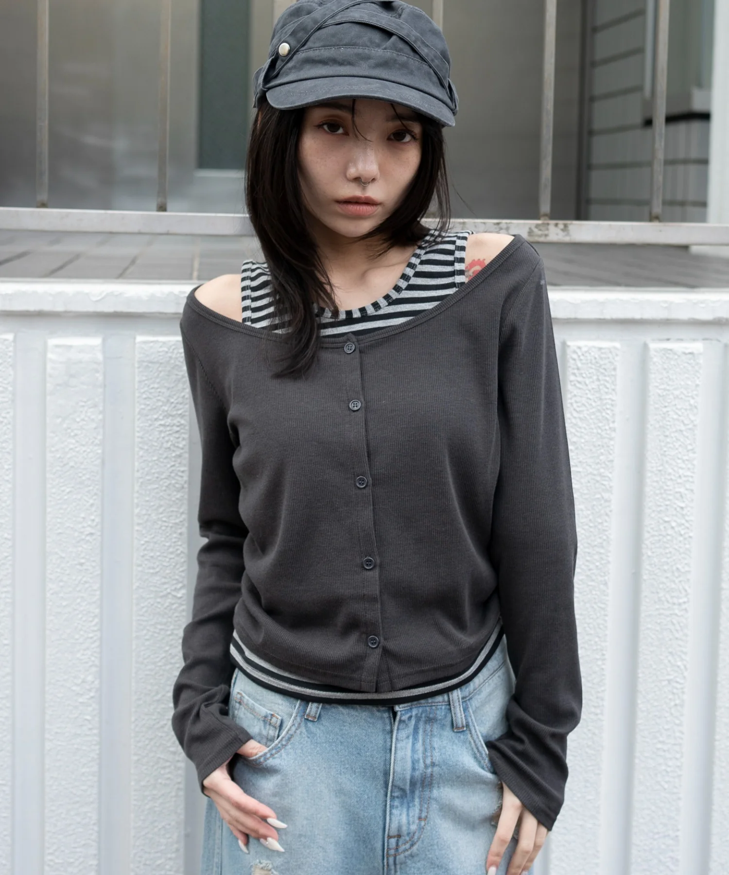 カーデドッキングレイヤードロンT - Image 19