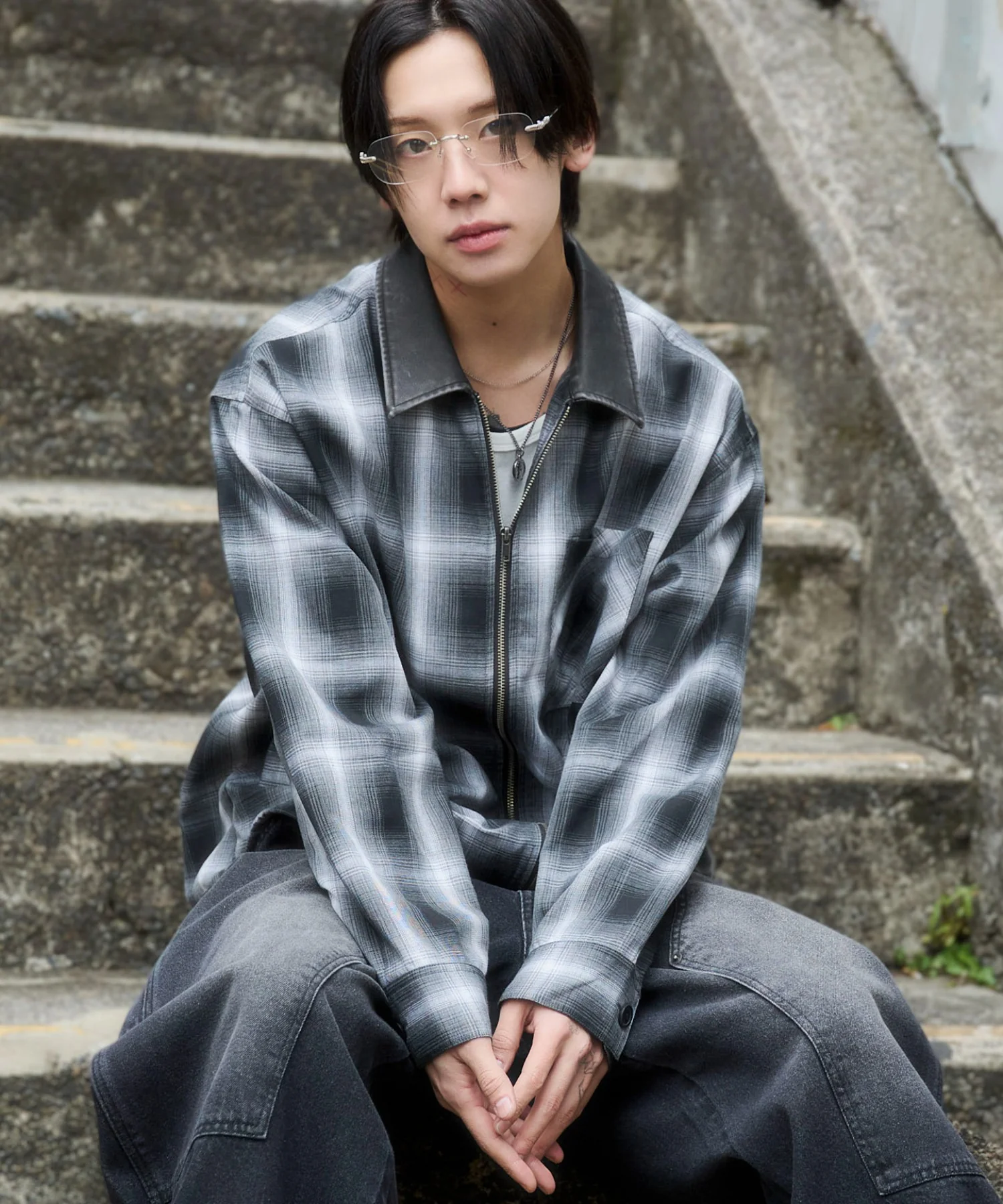 オンブレチェックシャツジャケット - Image 16