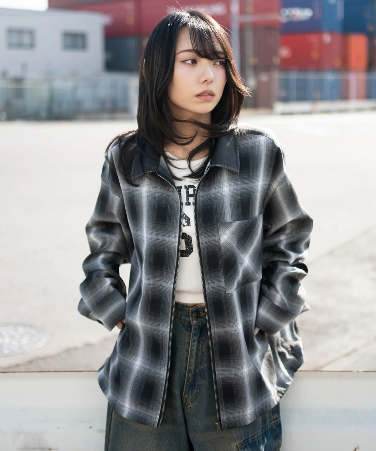 オンブレチェックシャツジャケット - Image 23