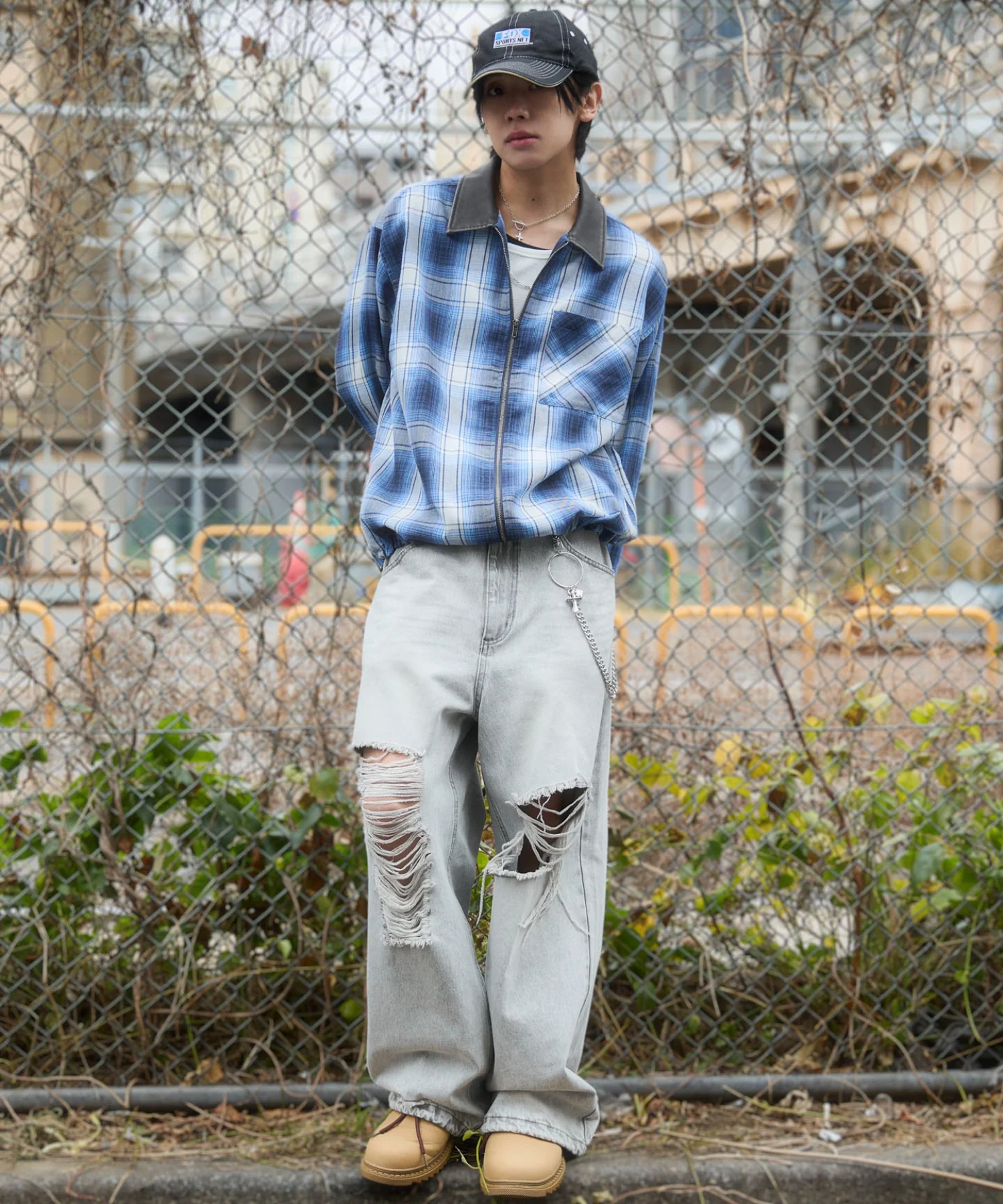 オンブレチェックシャツジャケット - Image 3