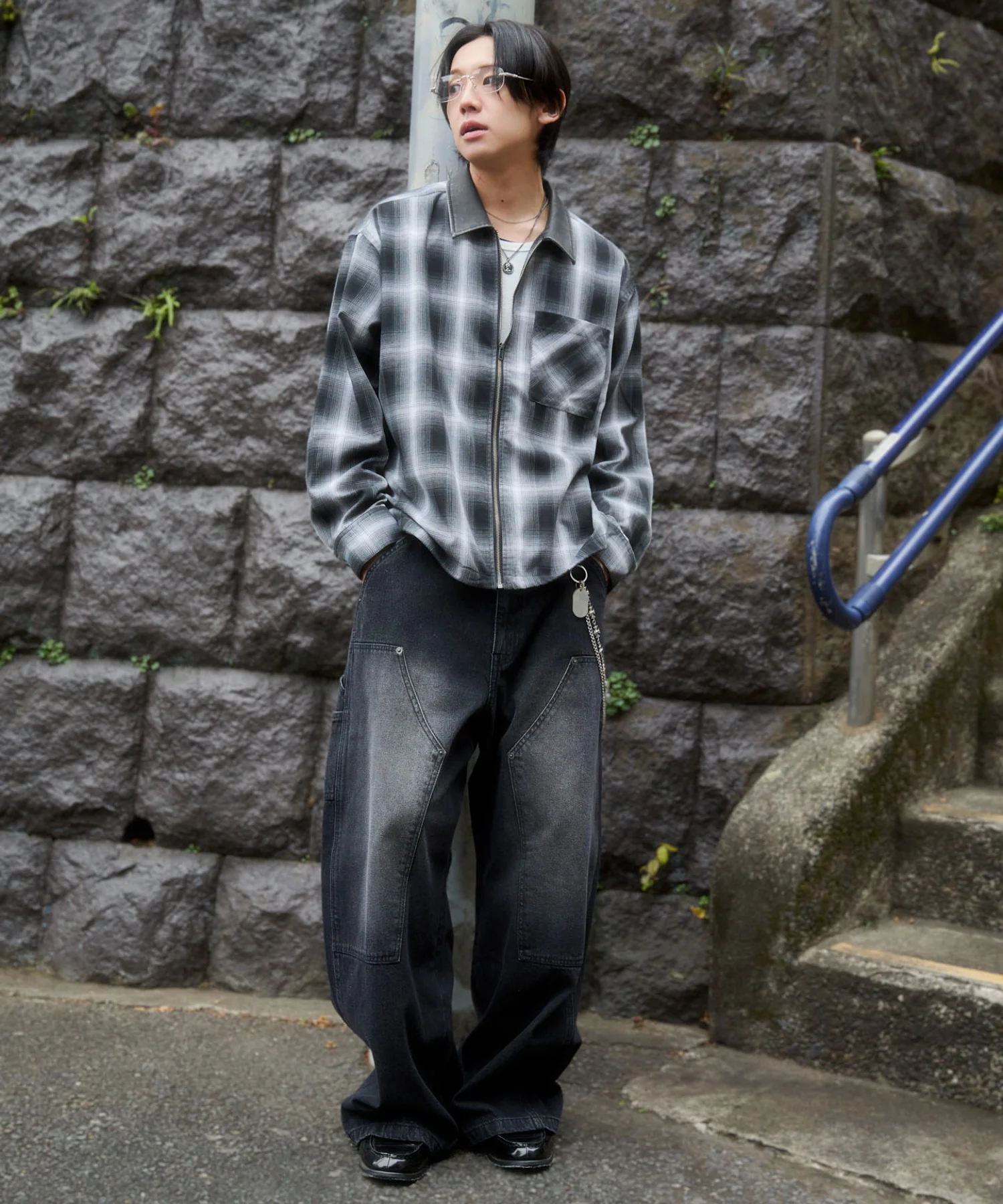 オンブレチェックシャツジャケット - Image 4