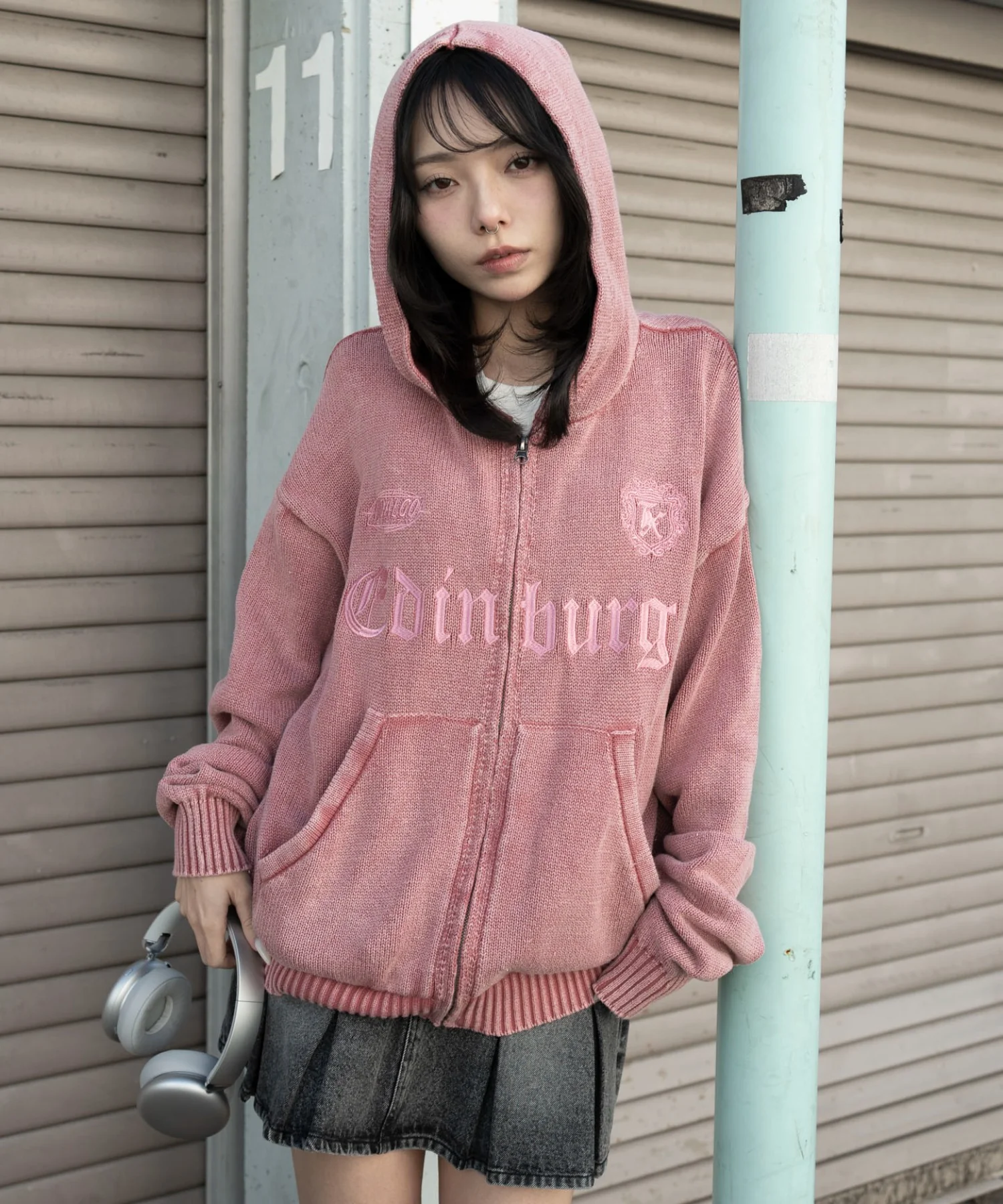 ブリーチニットグラフィックZIPパーカー - Image 2