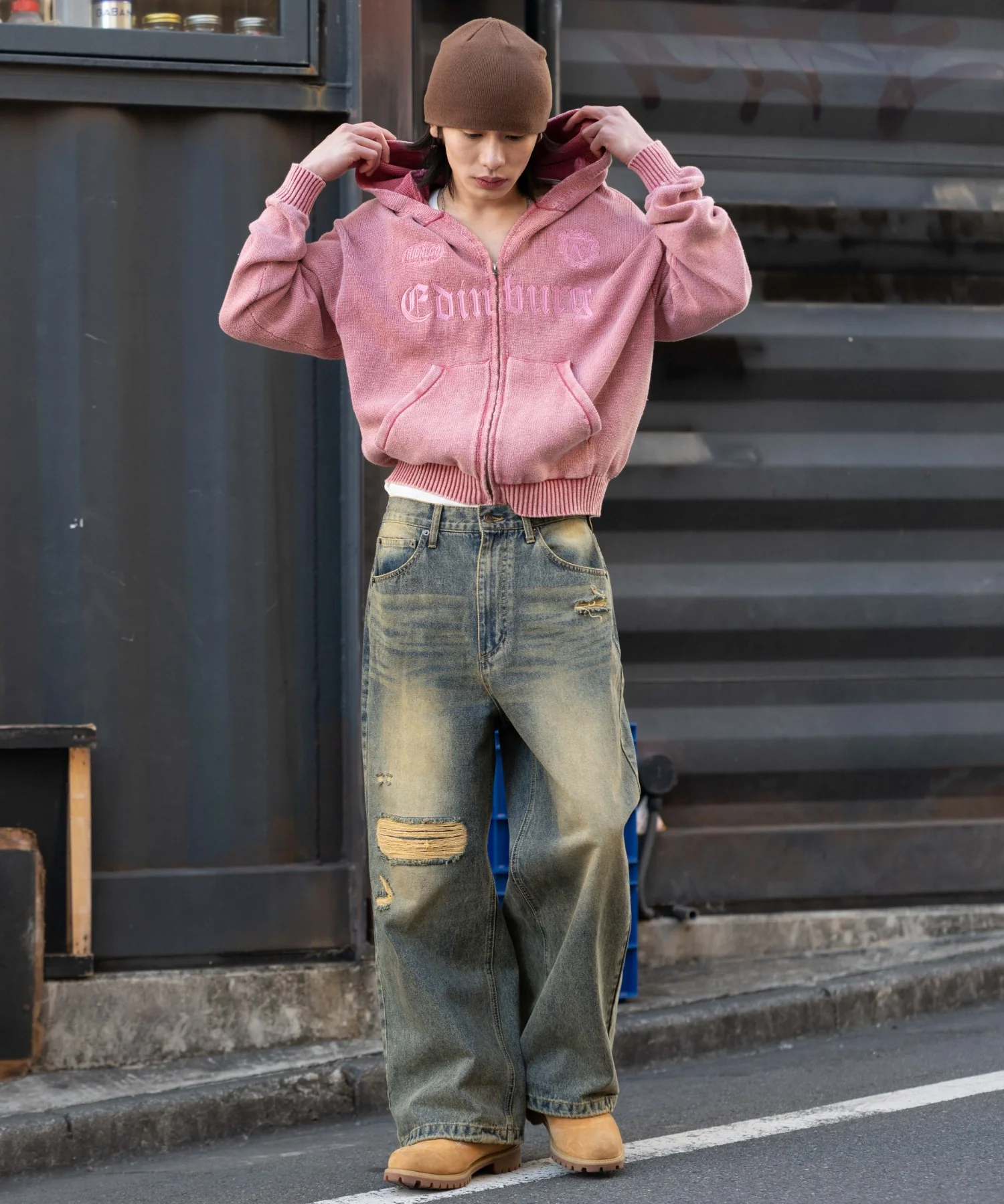 ブリーチニットグラフィックZIPパーカー - Image 3
