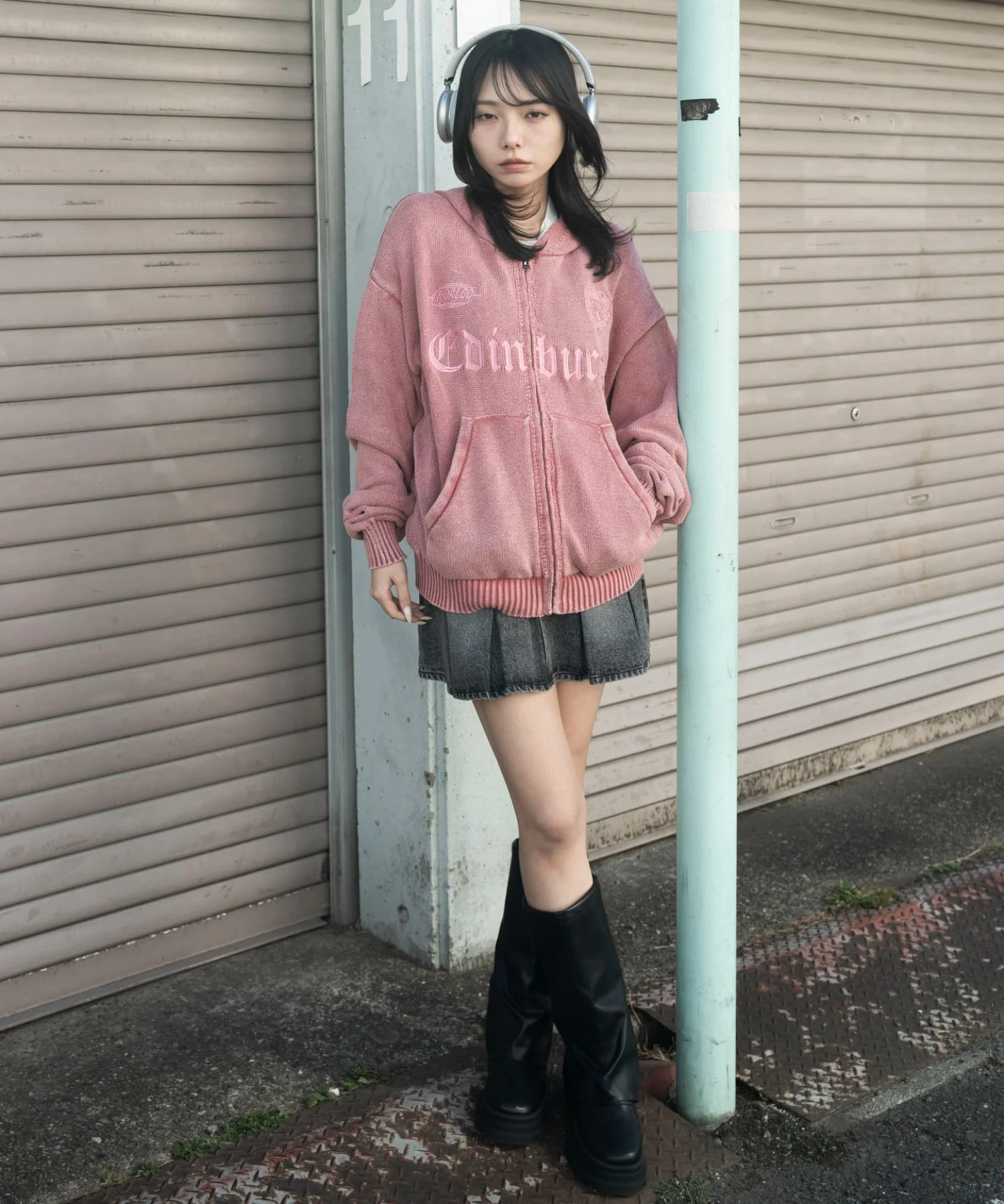 ブリーチニットグラフィックZIPパーカー - Image 4