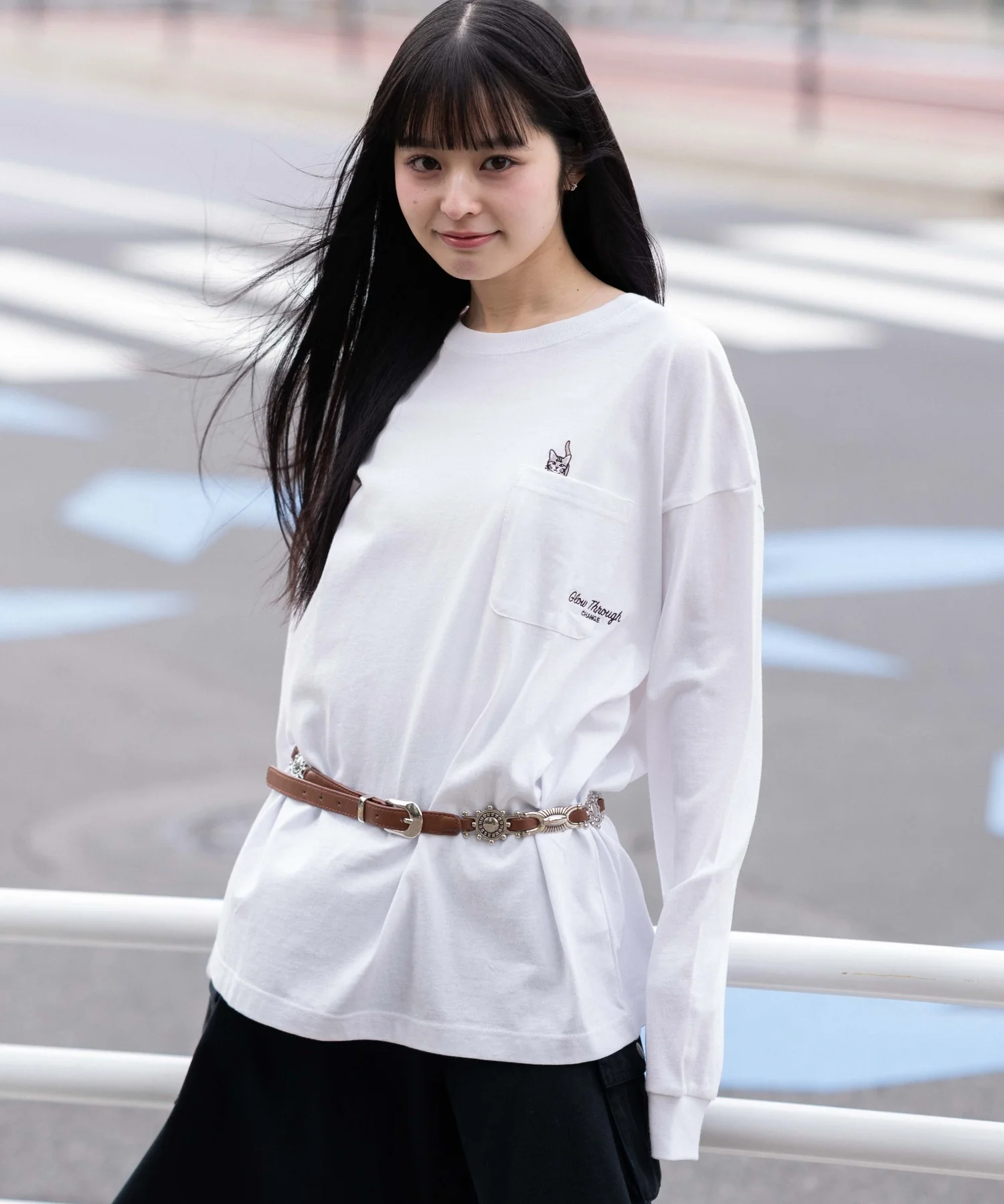 ポケット刺繍BIG　T（LS） - Image 2