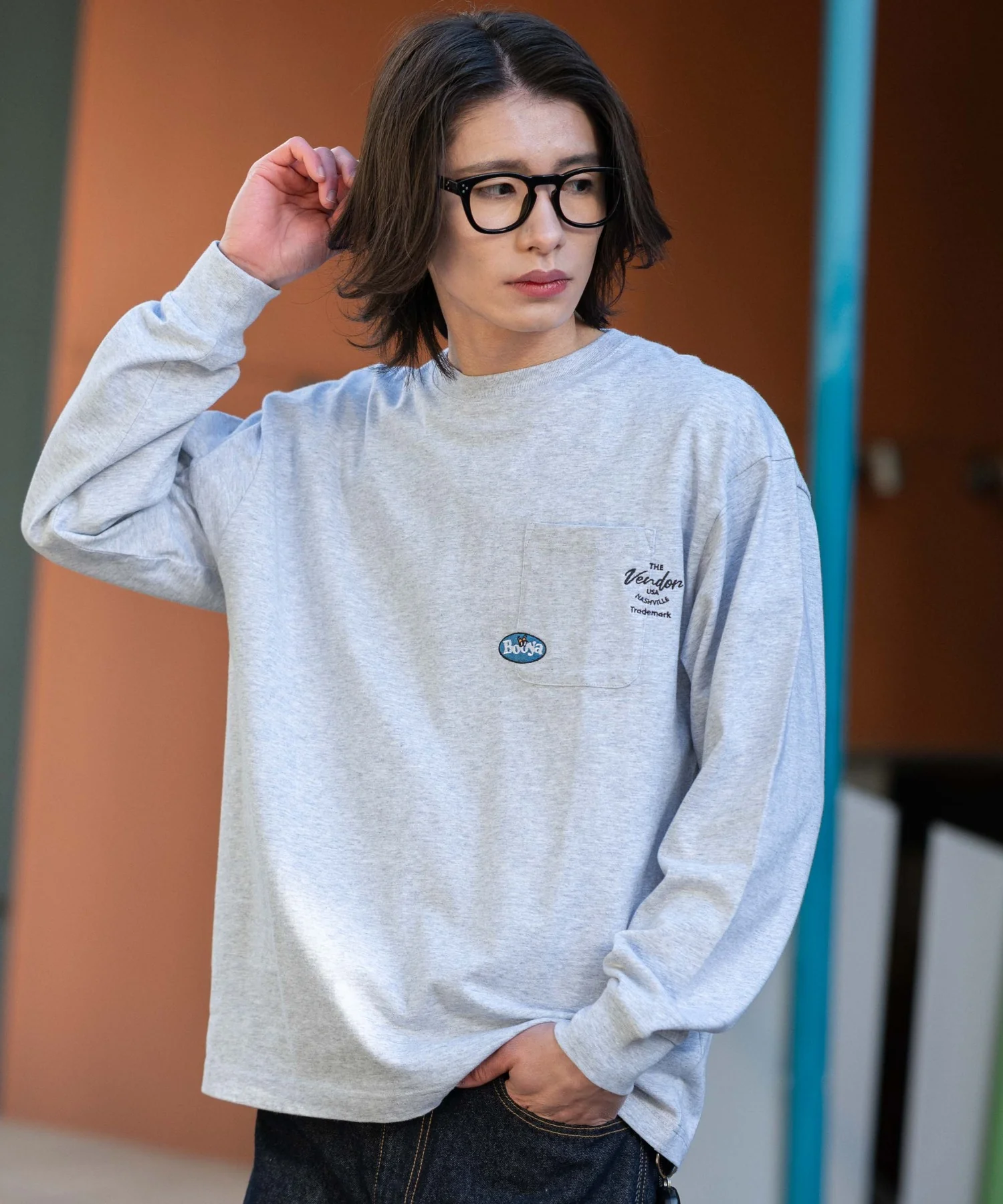 ポケット刺繍BIG　T（LS） - Image 3