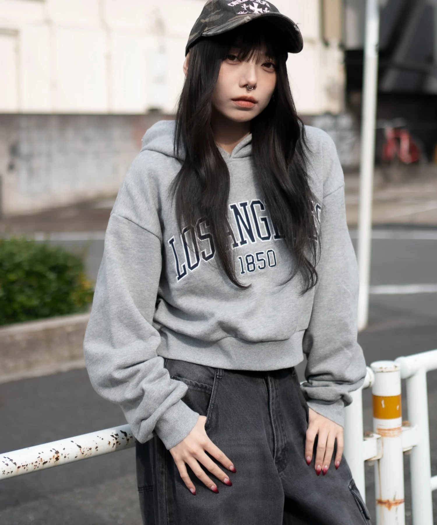 グラフィックショートプルパーカー - Image 6