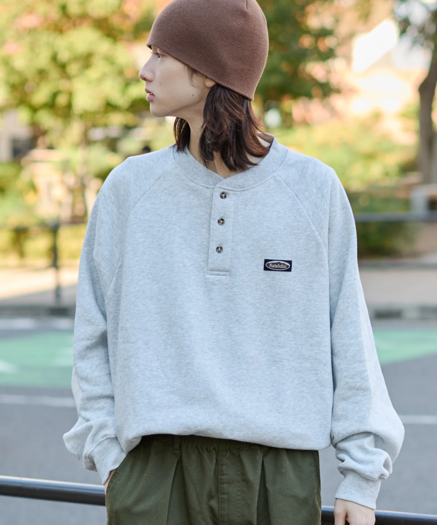 裏起毛ショートドロストヘンリーネックプルオーバー - Image 16