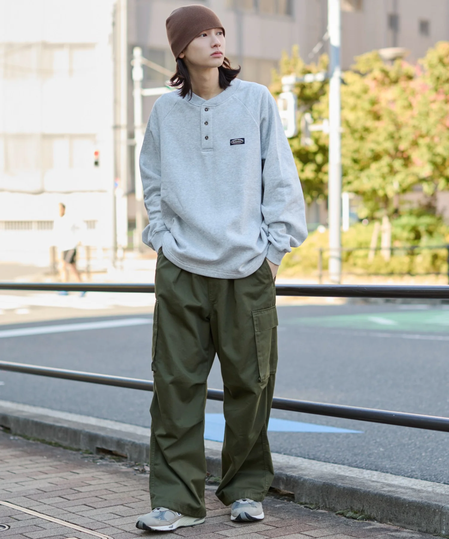 裏起毛ショートドロストヘンリーネックプルオーバー - Image 19
