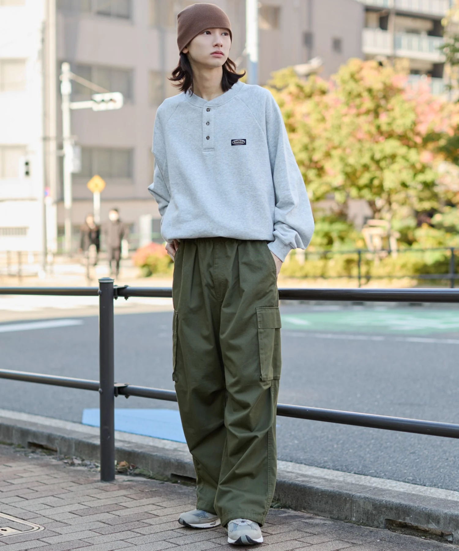 裏起毛ショートドロストヘンリーネックプルオーバー - Image 20