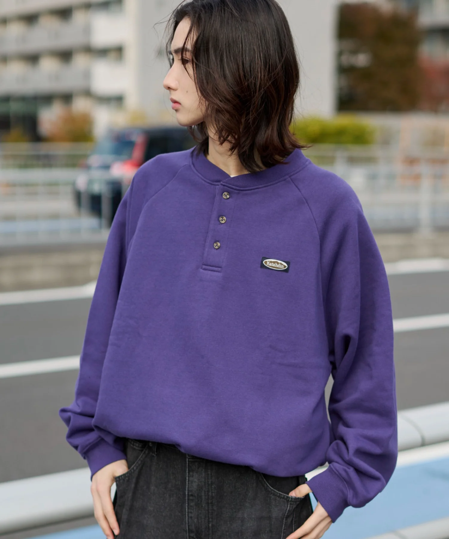 裏起毛ショートドロストヘンリーネックプルオーバー - Image 30