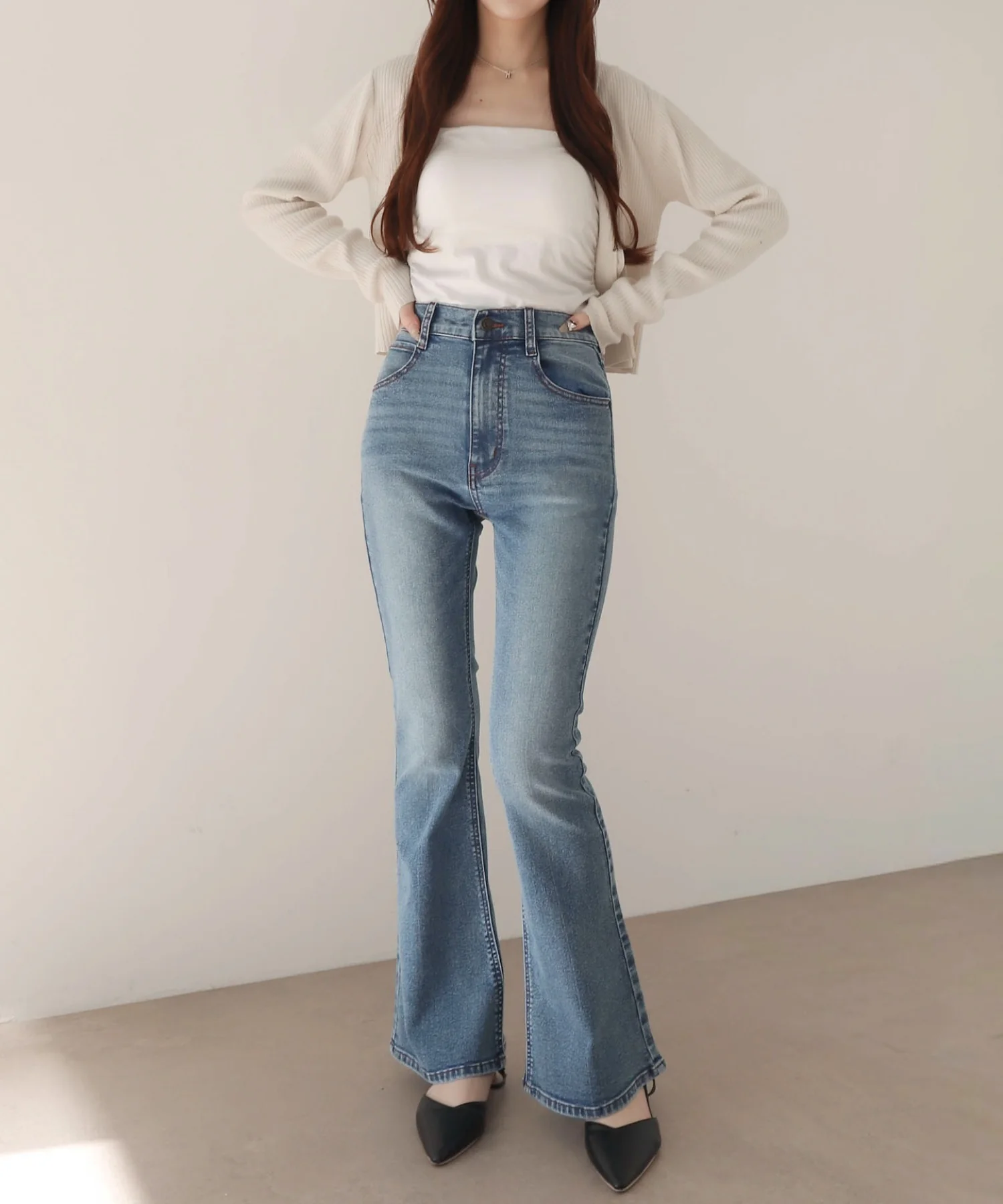 ストレッチフレアデニムパンツ - Image 4