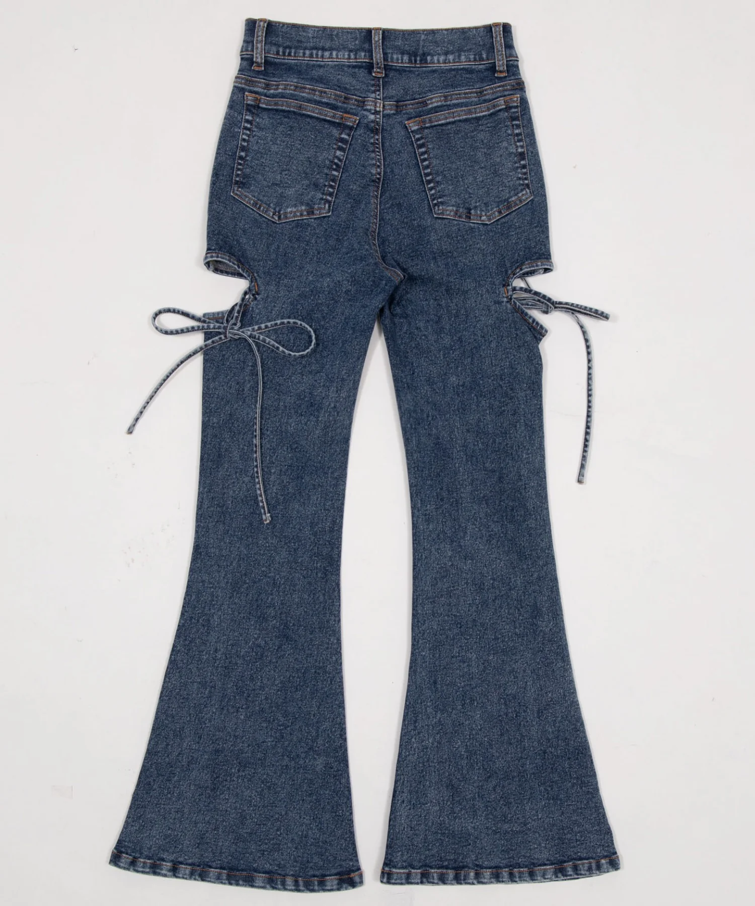 カットアウトリボンストレッチフレアデニムパンツ - Image 38