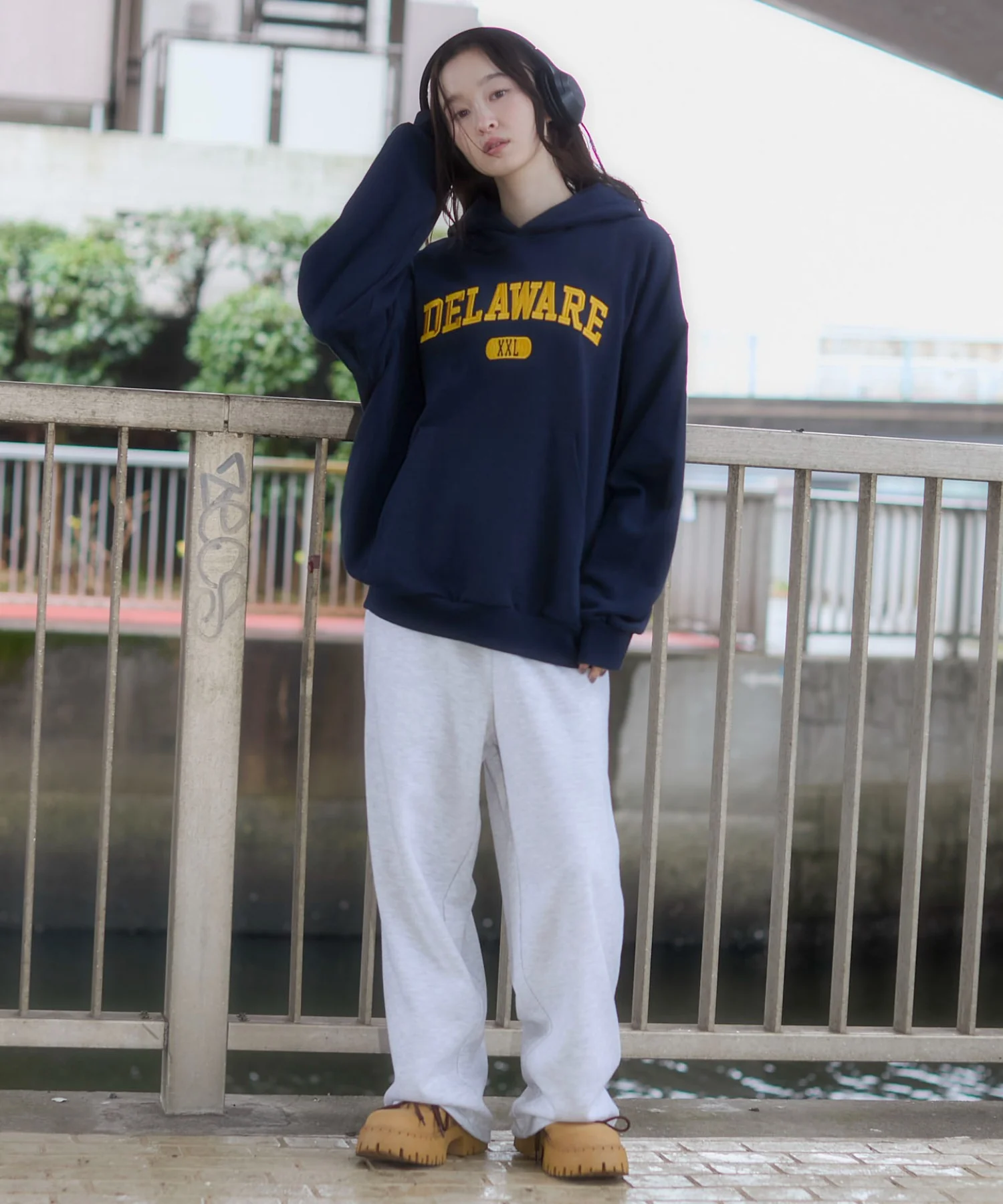 グラフィックロゴプルパーカー - Image 7