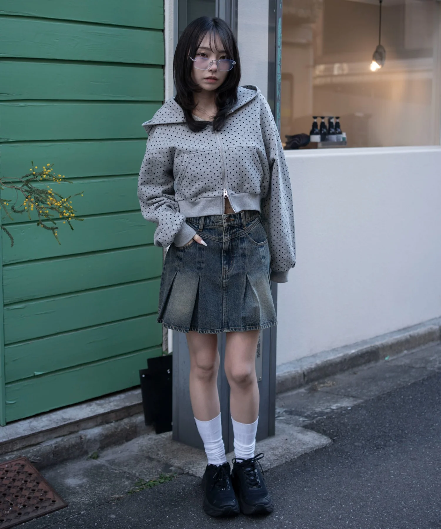 デニムプリーツミニスカート - Image 16