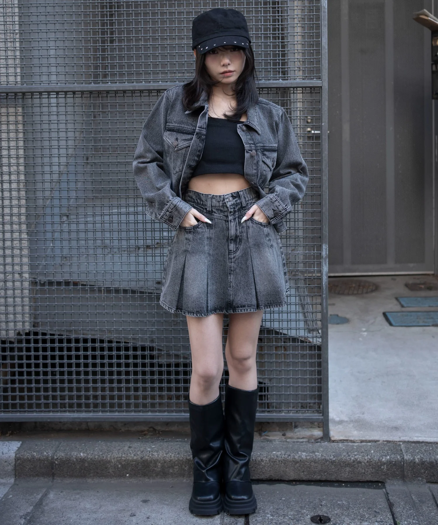 デニムプリーツミニスカート - Image 31