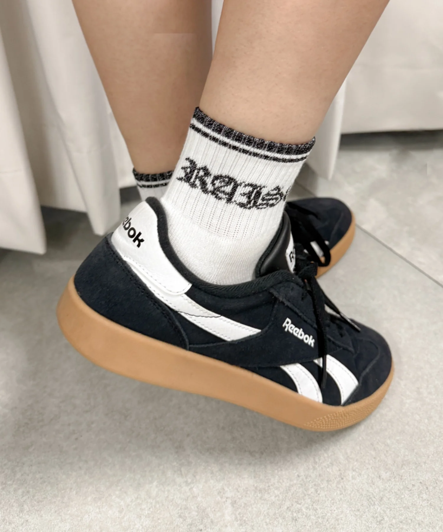 ラメロゴラインアンクルパイルソックス(23-25cm) - Image 4