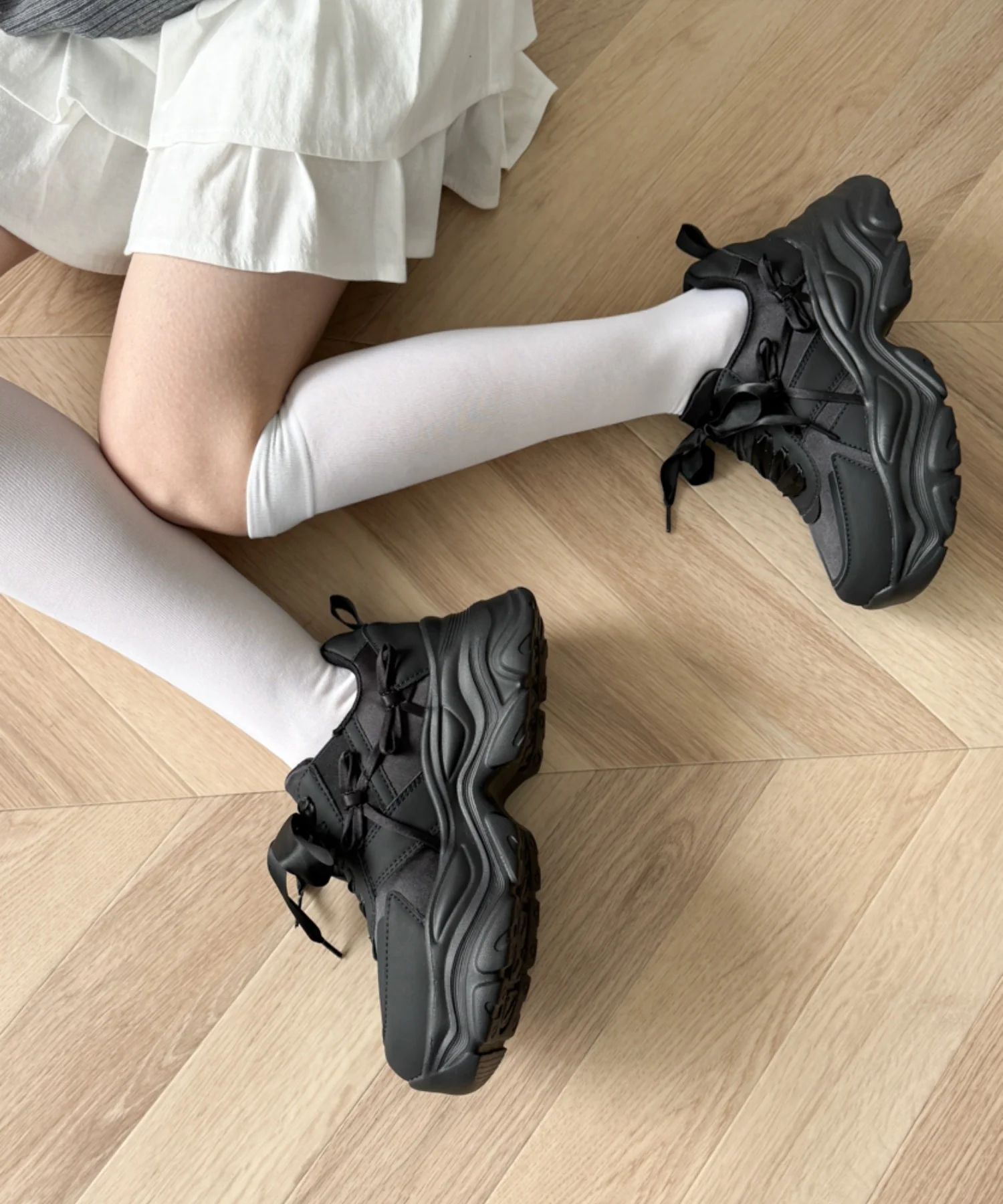 リボンデザイン厚底スニーカー - Image 19