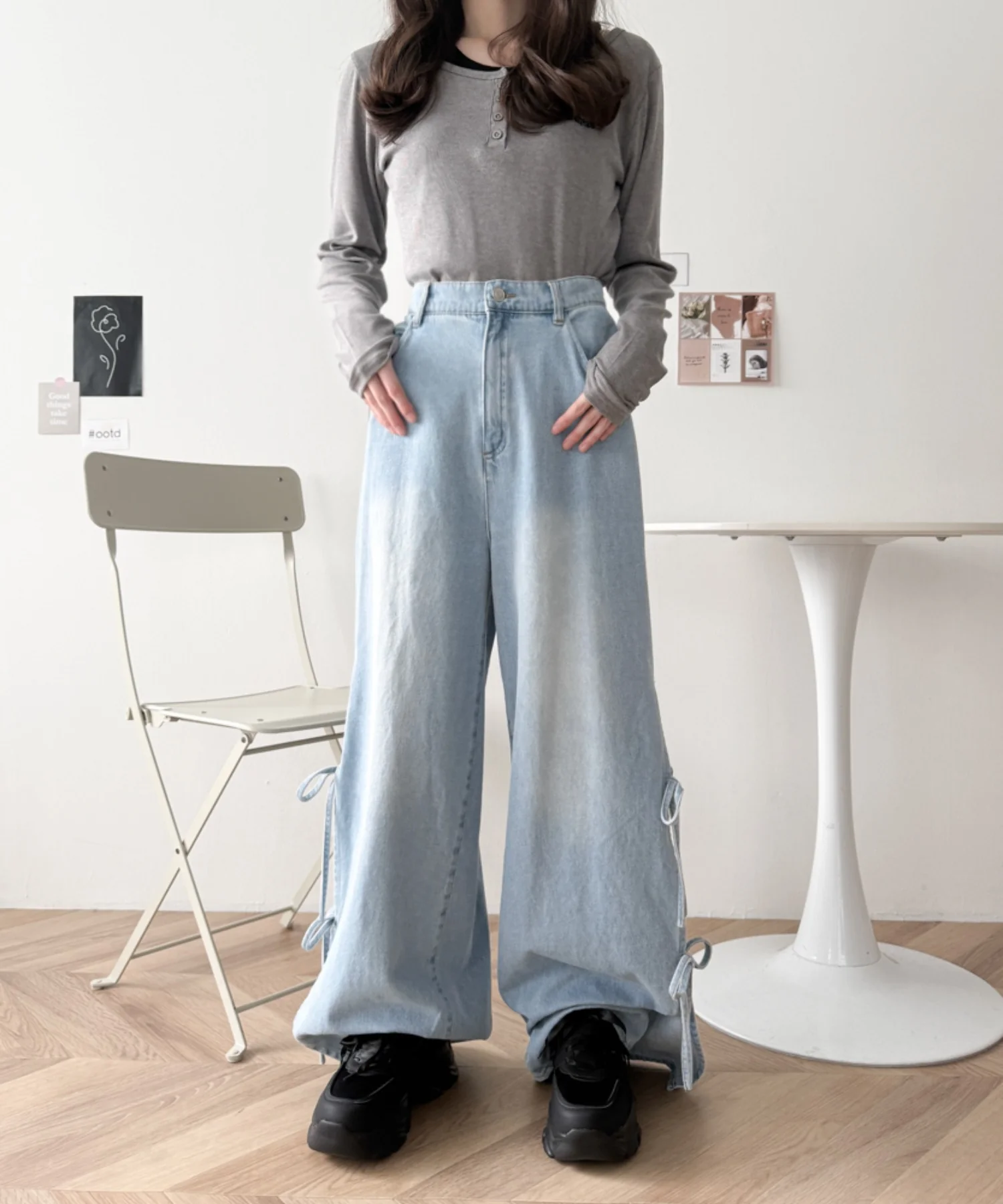 リボンデザイン厚底スニーカー - Image 6