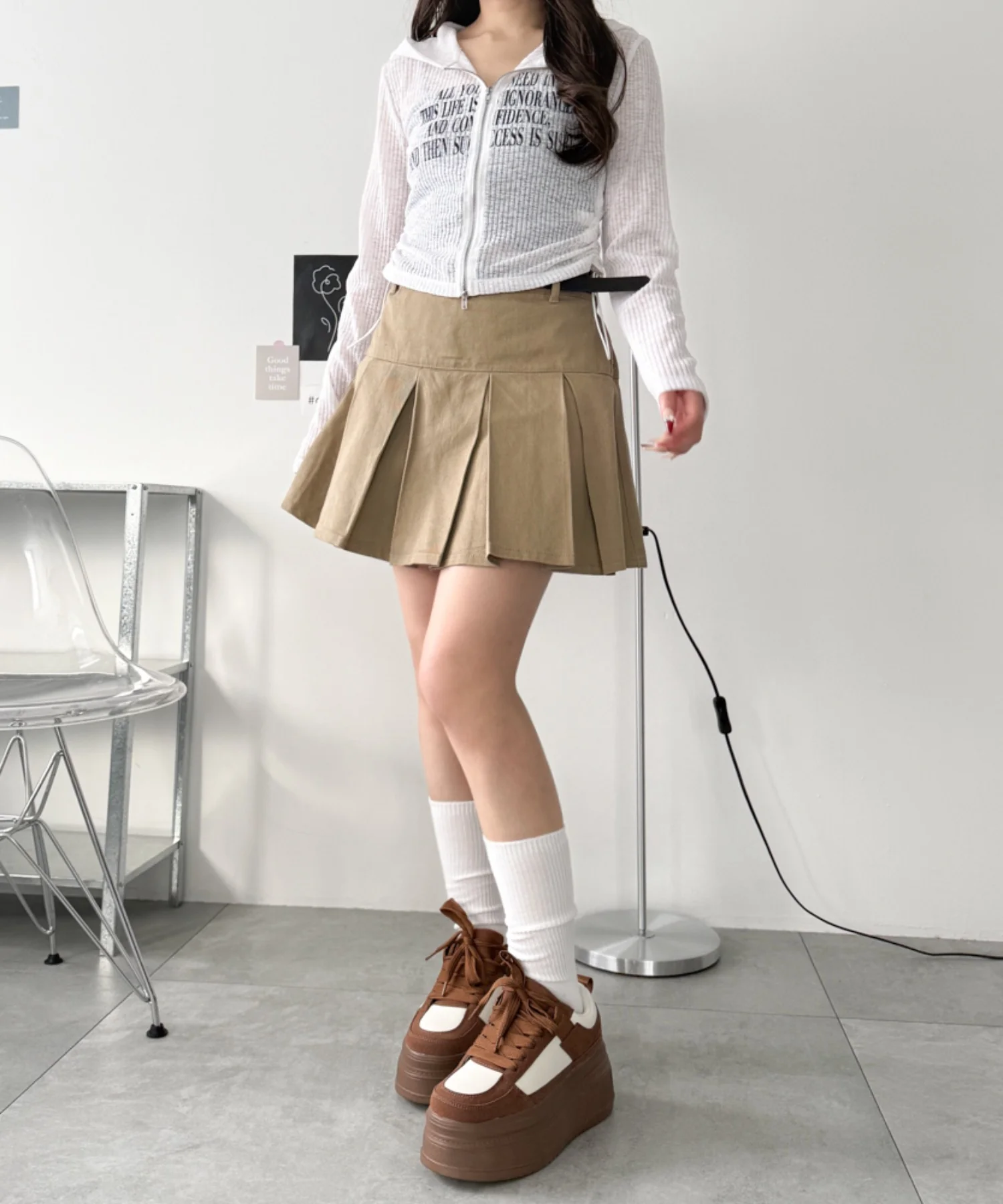 厚底ワイドシューレーススニーカー - Image 3
