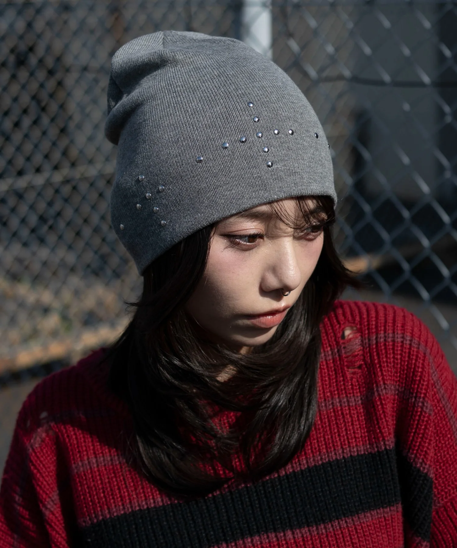 クロススタッズビーニー - Image 3