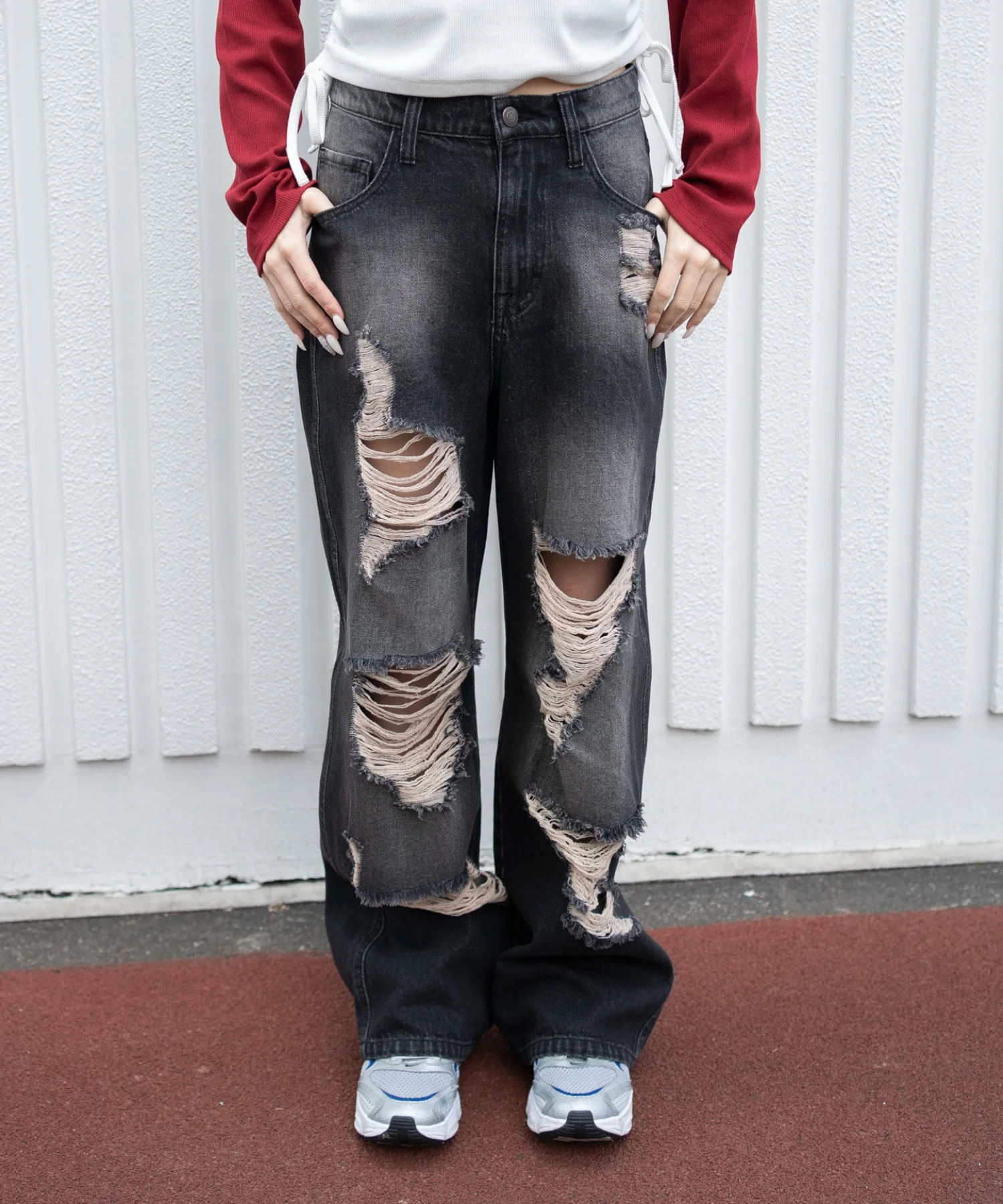 ダメージストレートデニムパンツ - Image 15