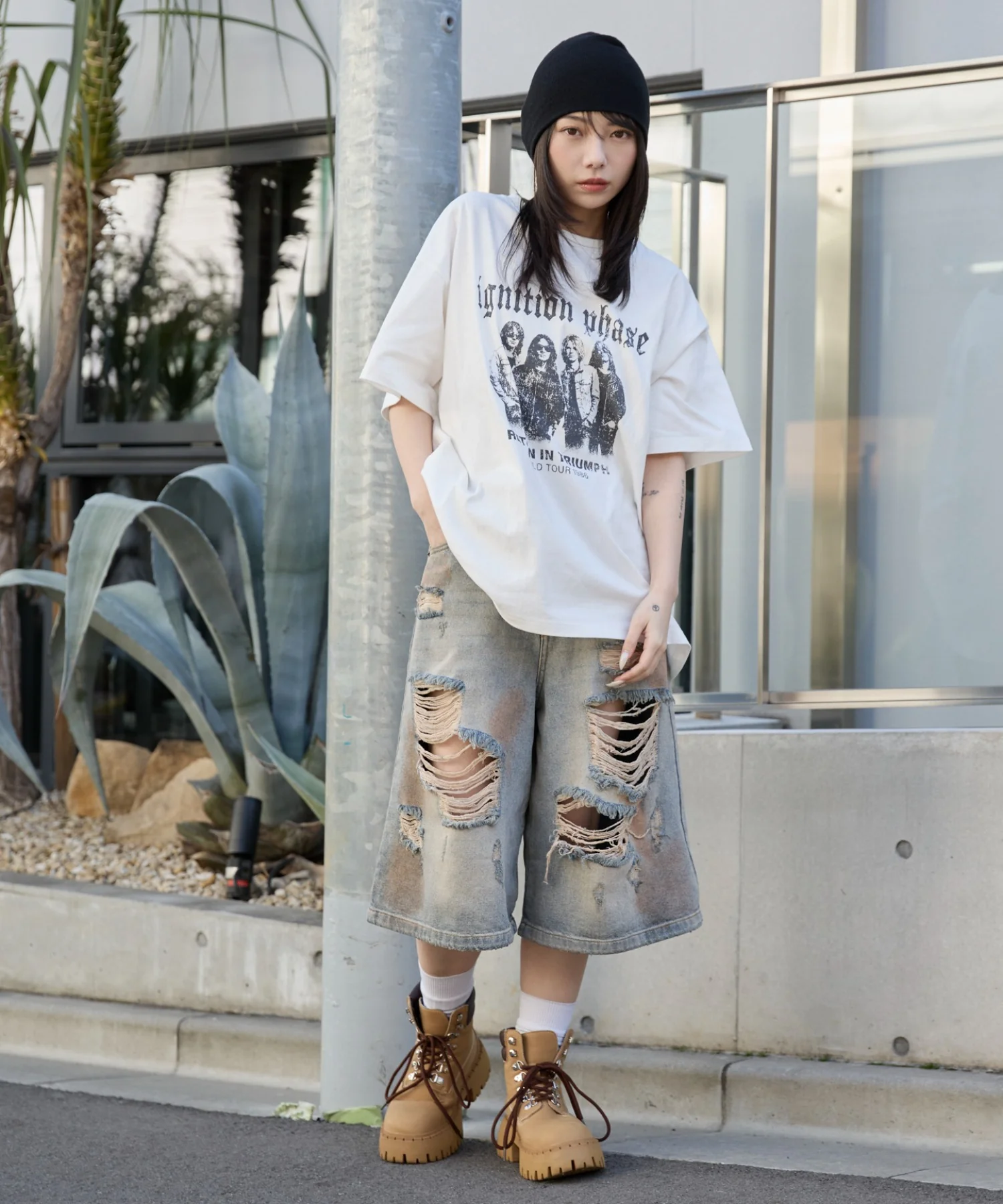 ダメージデニムハーフパンツ - Image 13
