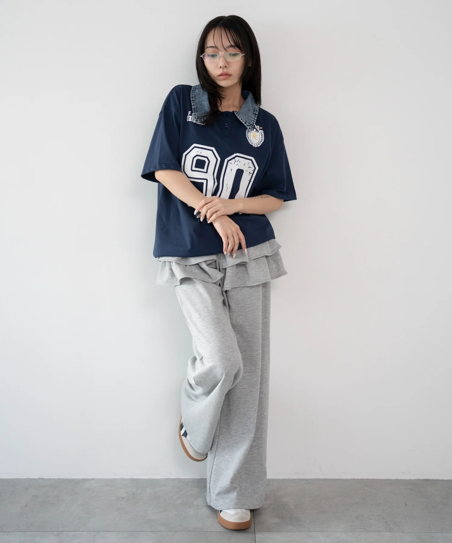 レイヤードデザインスウェットパンツ - Image 11