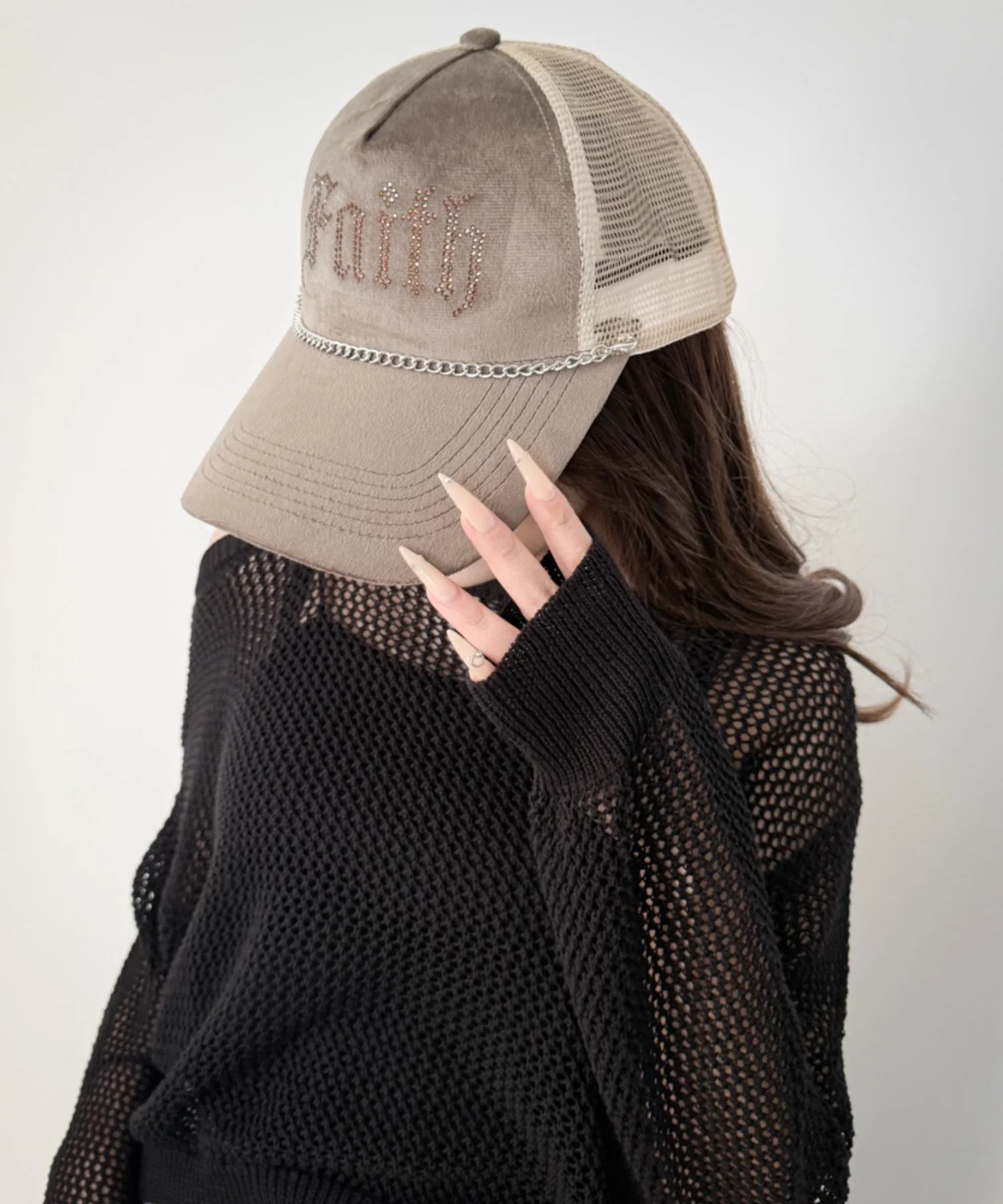 チェーンベロアメッシュキャップ - Image 4