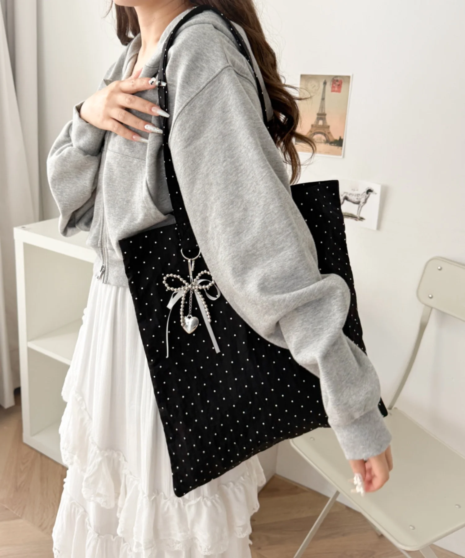 チャーム付きA4トートバッグ - Image 3
