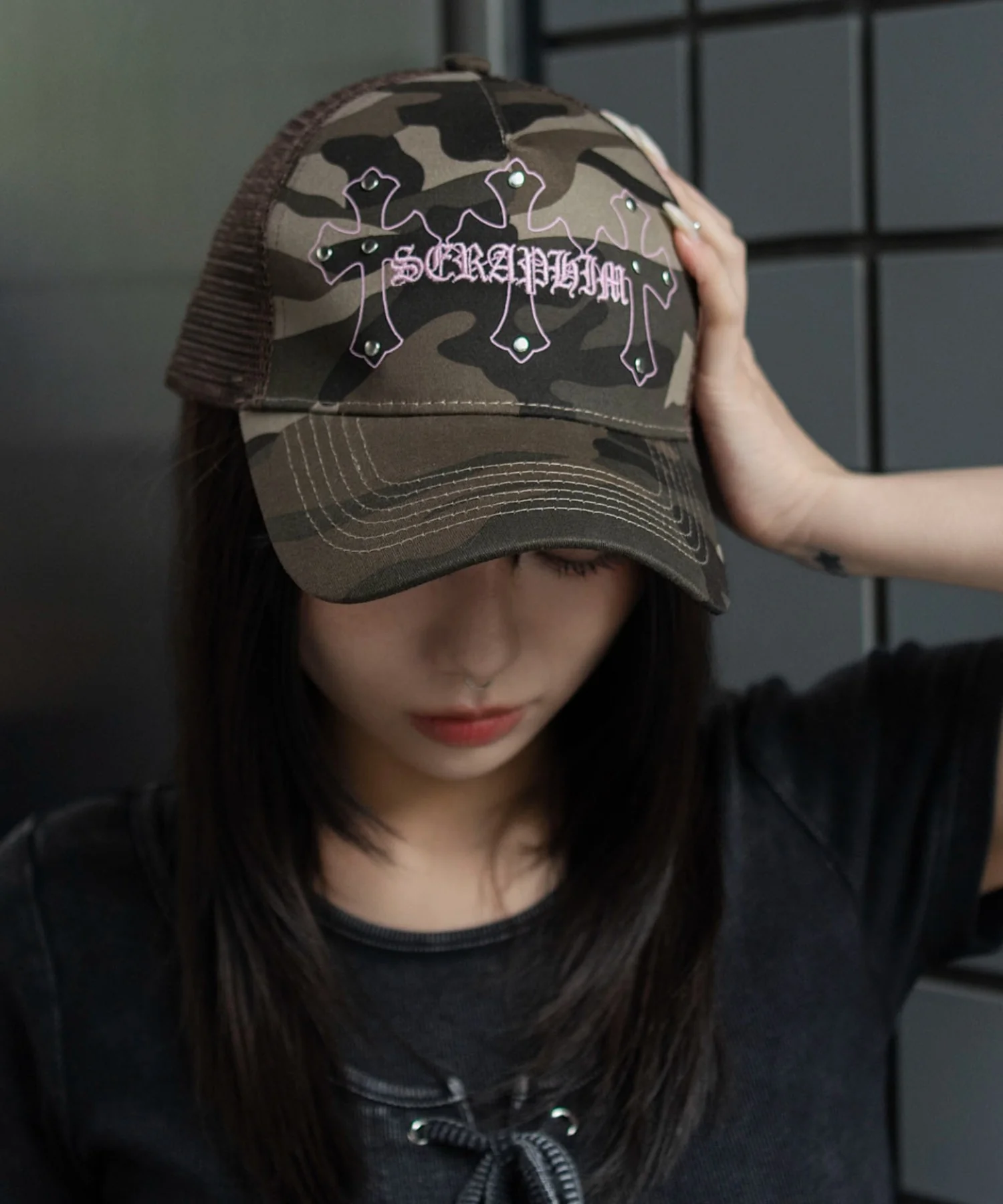 クロススタッズメッシュキャップ - Image 3