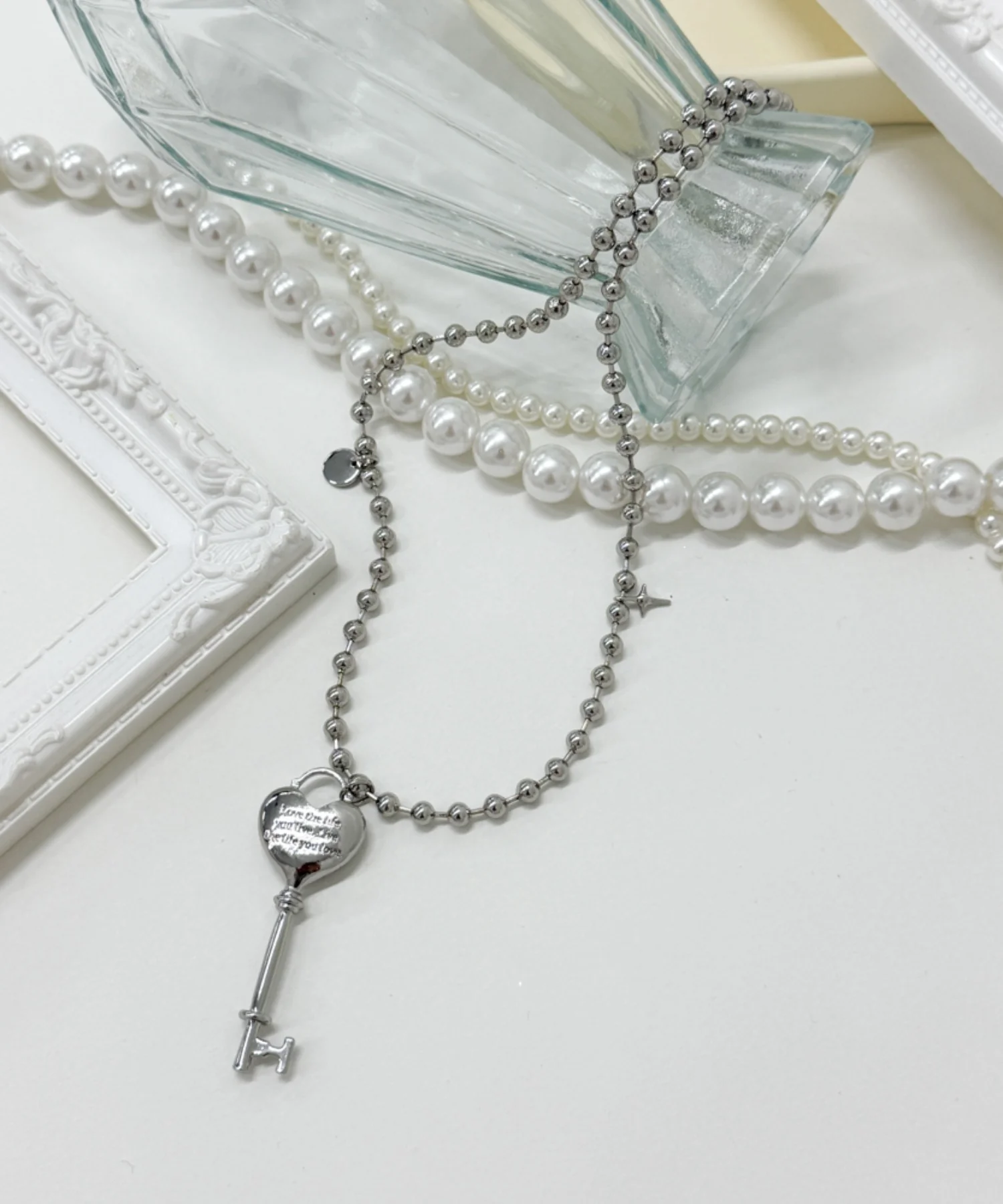 Lハートキーチャームネックレス - Image 3