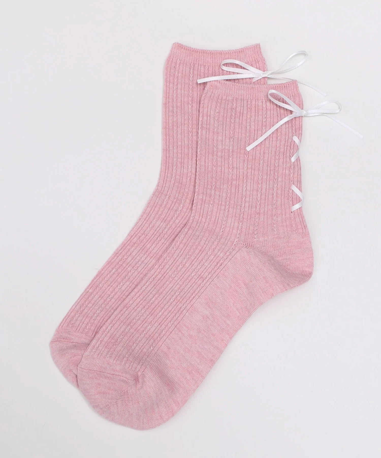 レースアップバックリボンソックス(23-25cm) - Image 9