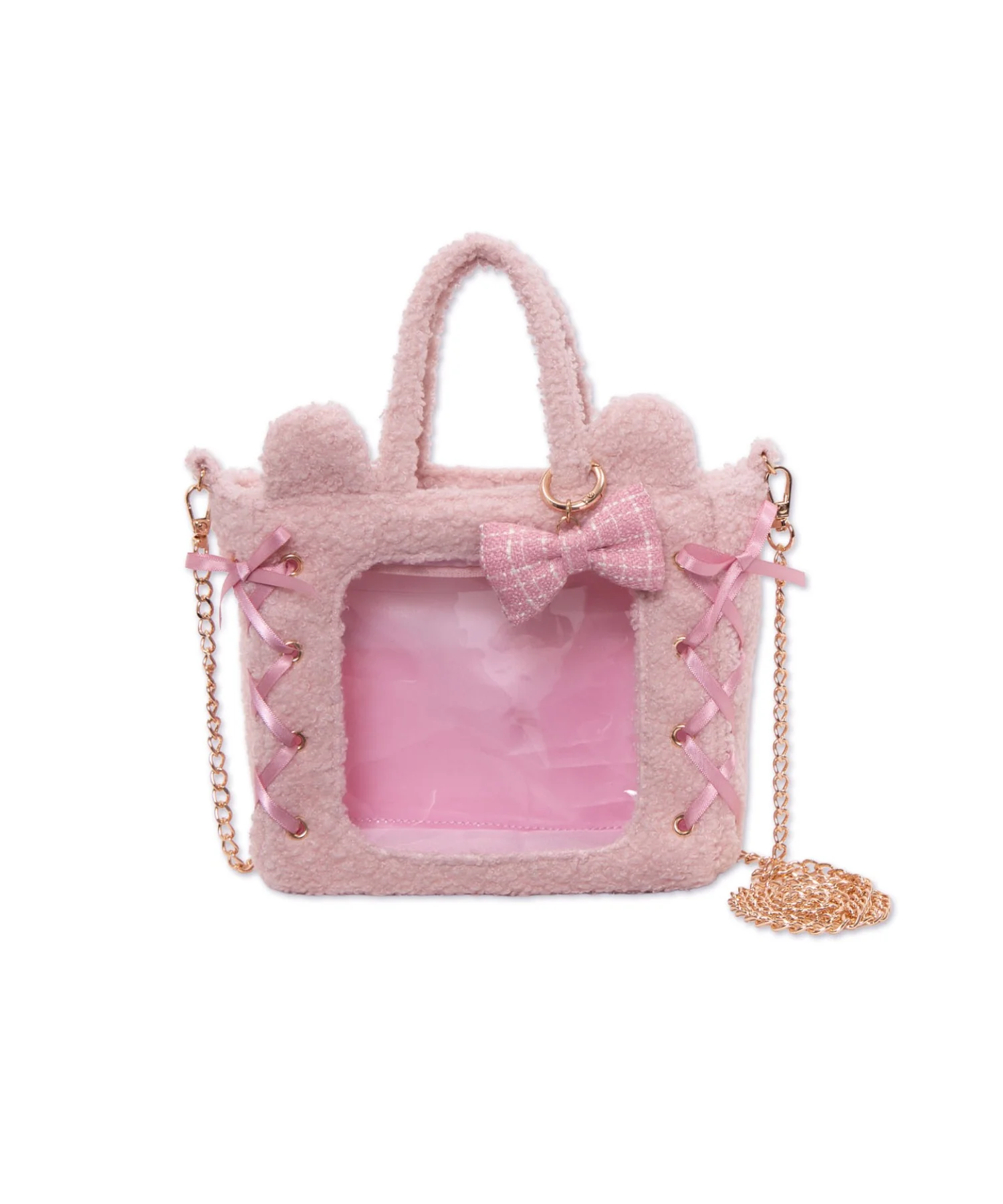耳付きレースアップミニぬいショルダー - Image 4