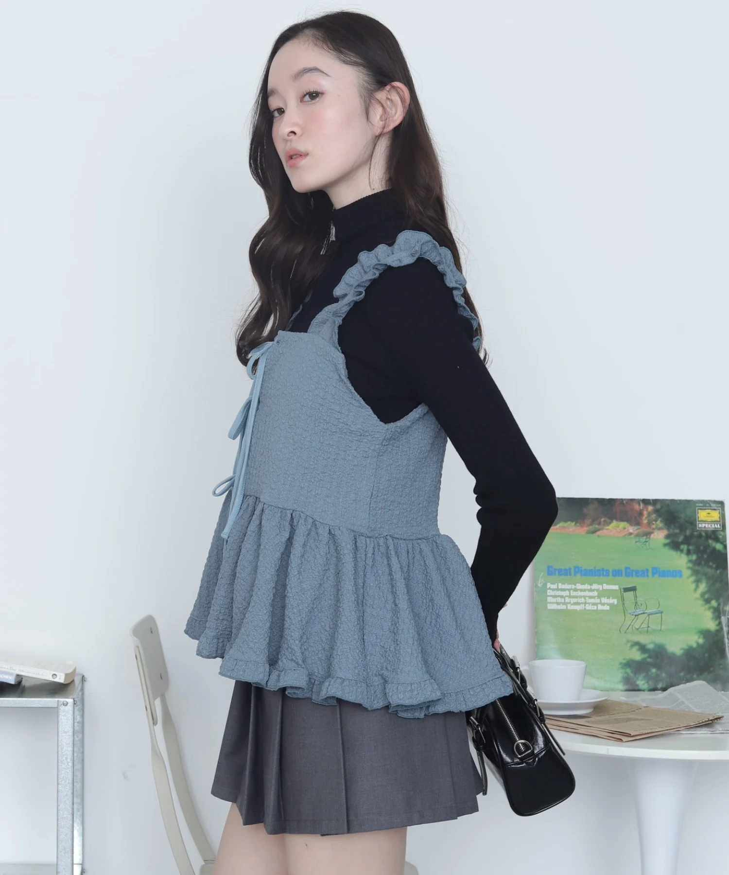 フロントリボンフリルキャミチュニック - Image 15