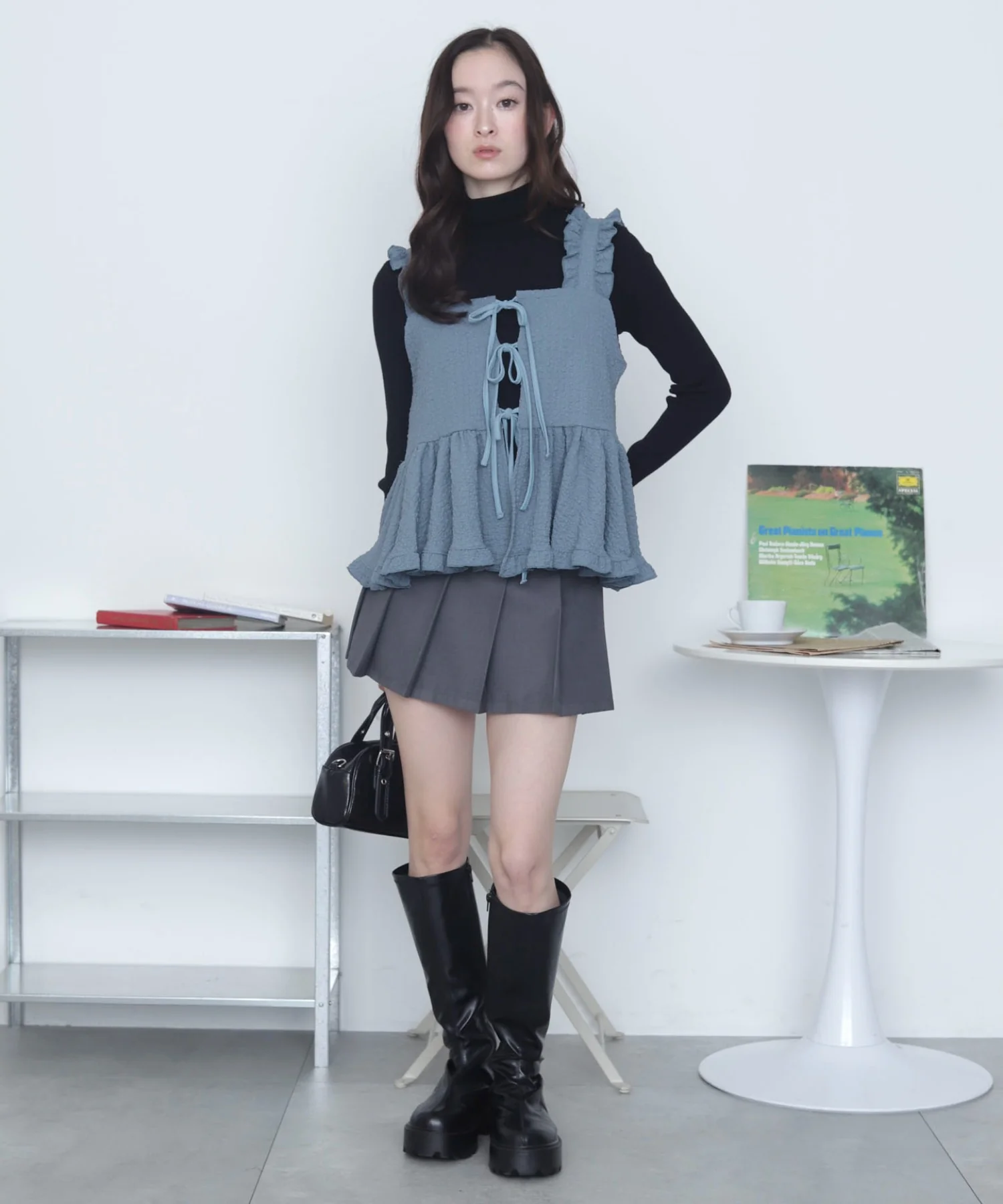 フロントリボンフリルキャミチュニック - Image 17
