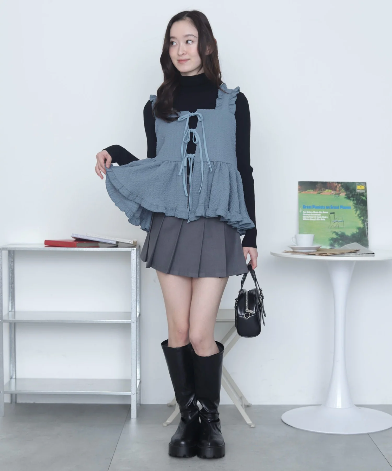 フロントリボンフリルキャミチュニック - Image 4