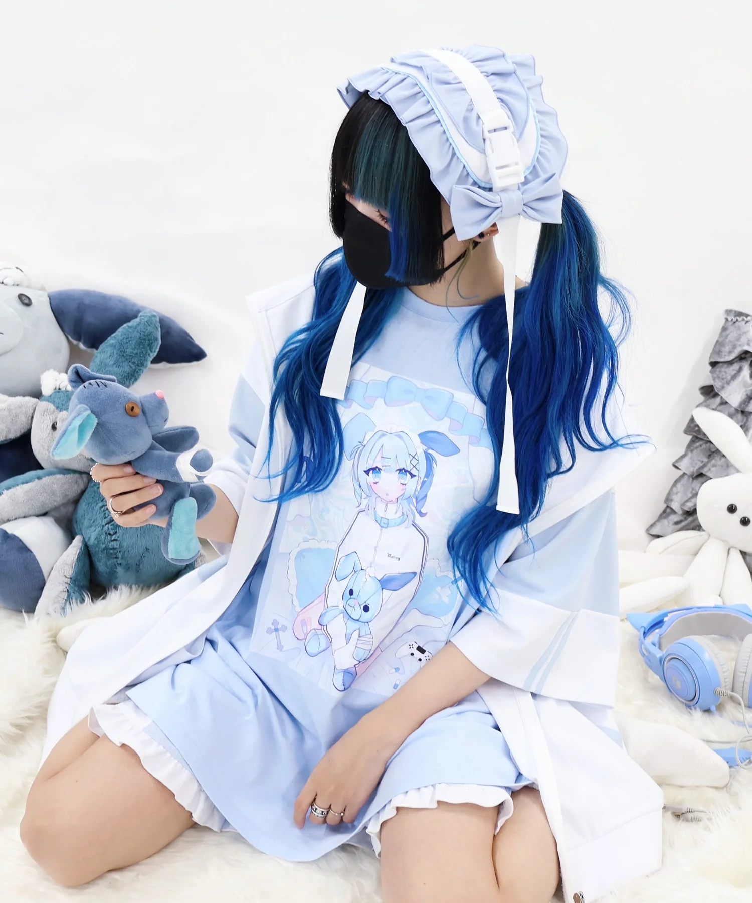 闇うさぎ擬人化ティー - Image 4